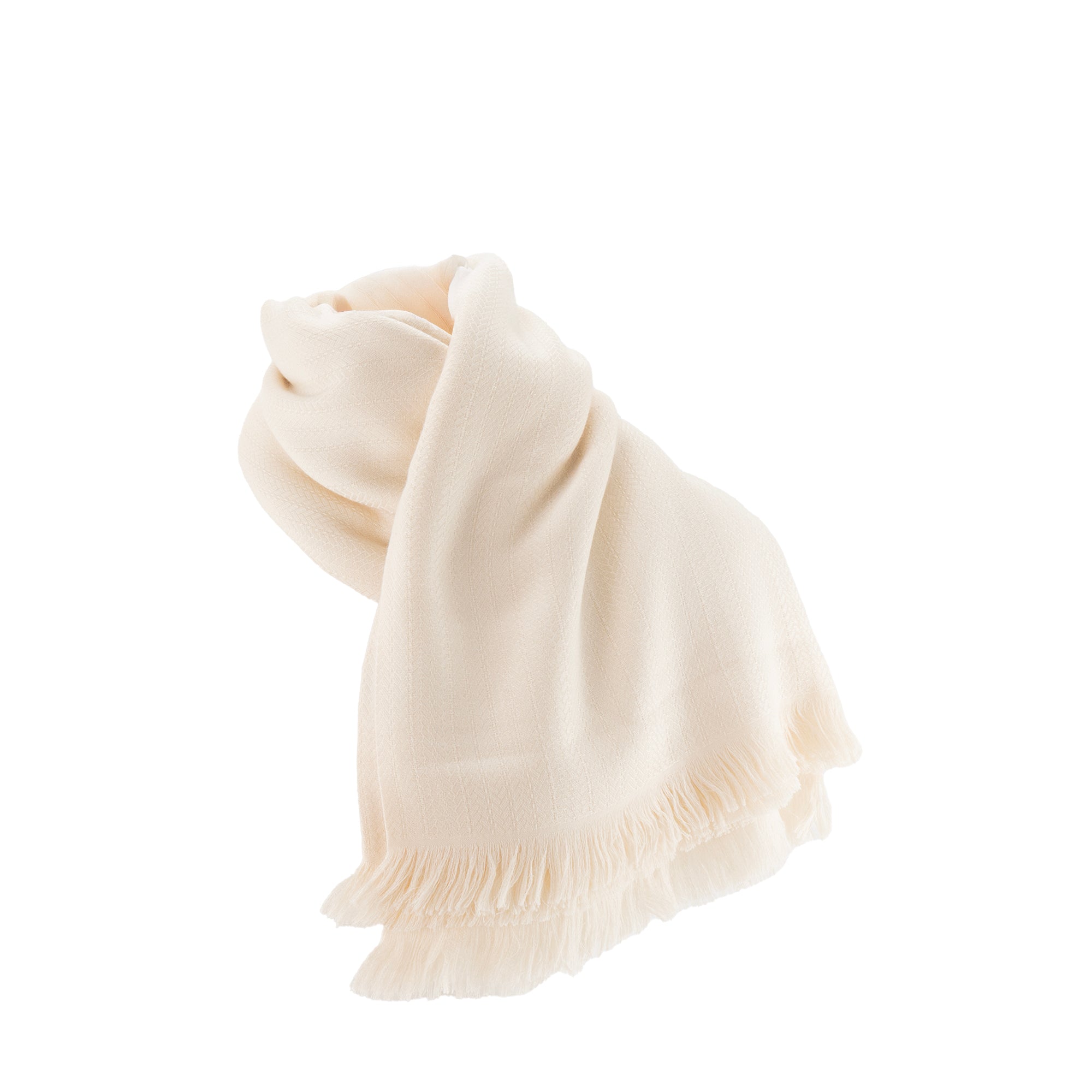 HERMÈS - Écharpe Hermès en cachemire beige