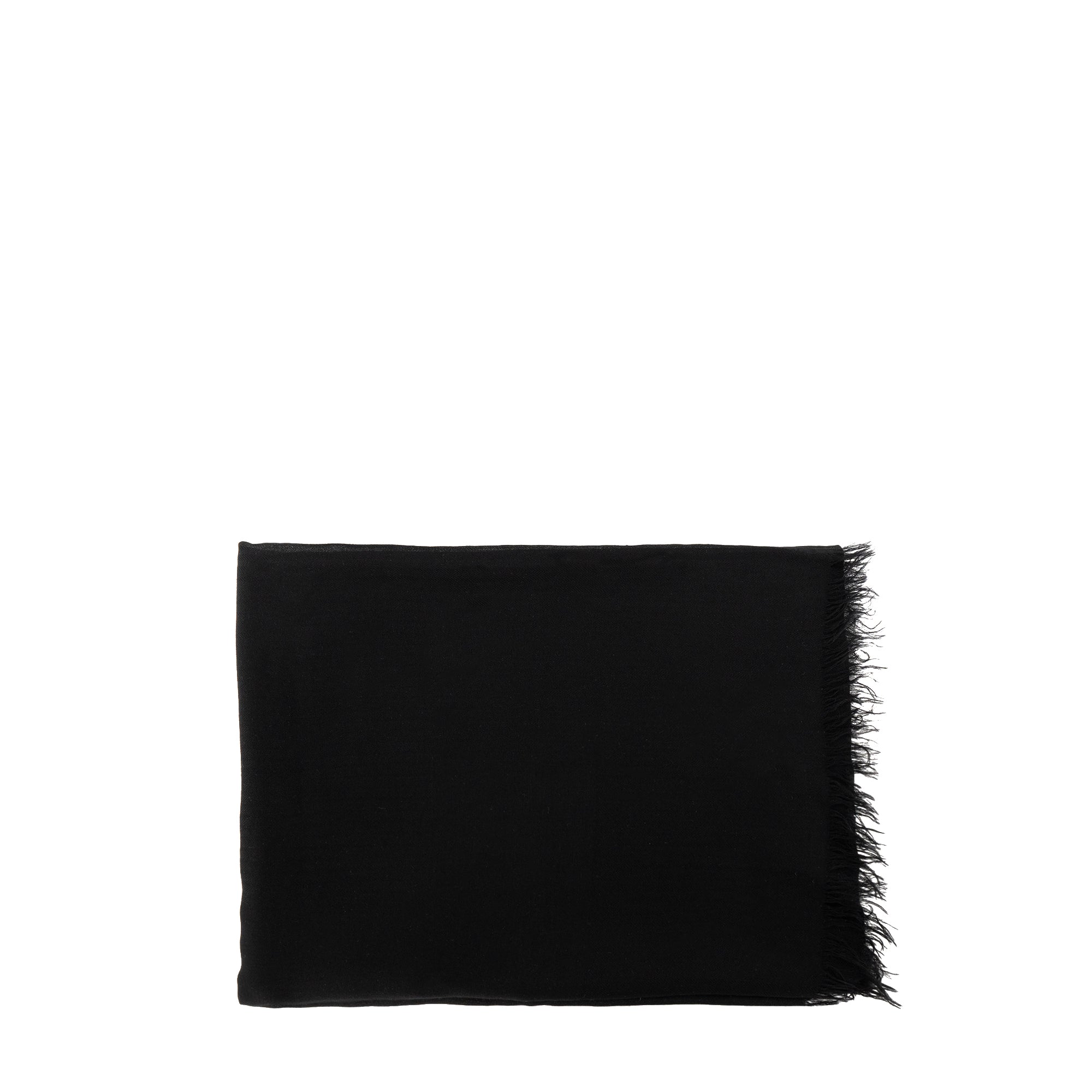 HERMÈS - Écharpe Hermès en cachemire et laine noire