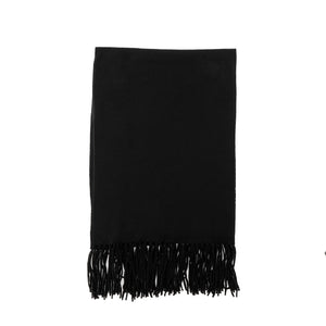 HERMÈS - Écharpe Hermès en laine vierge noire