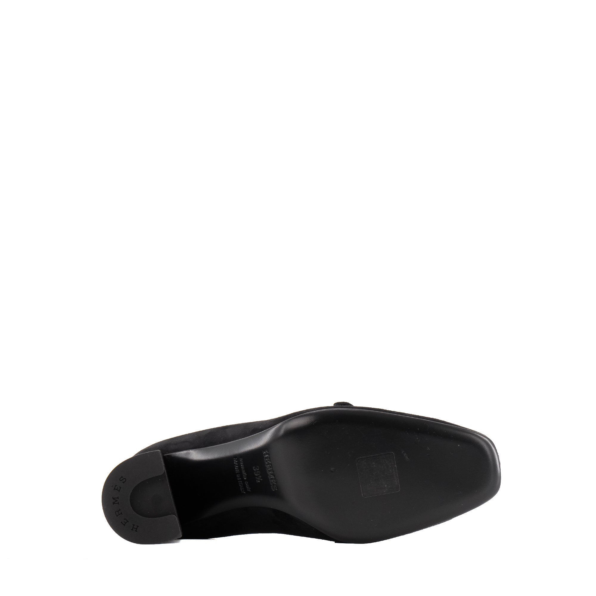 HERMÈS - Escarpins Babe Hermès en velours Noir (T39.5)