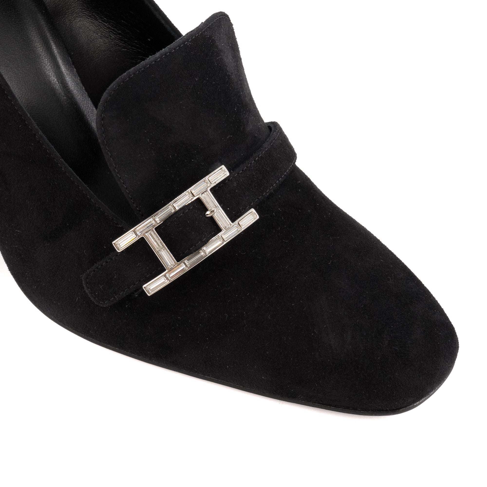 HERMÈS - Escarpins Babe Hermès en velours Noir (T39.5)