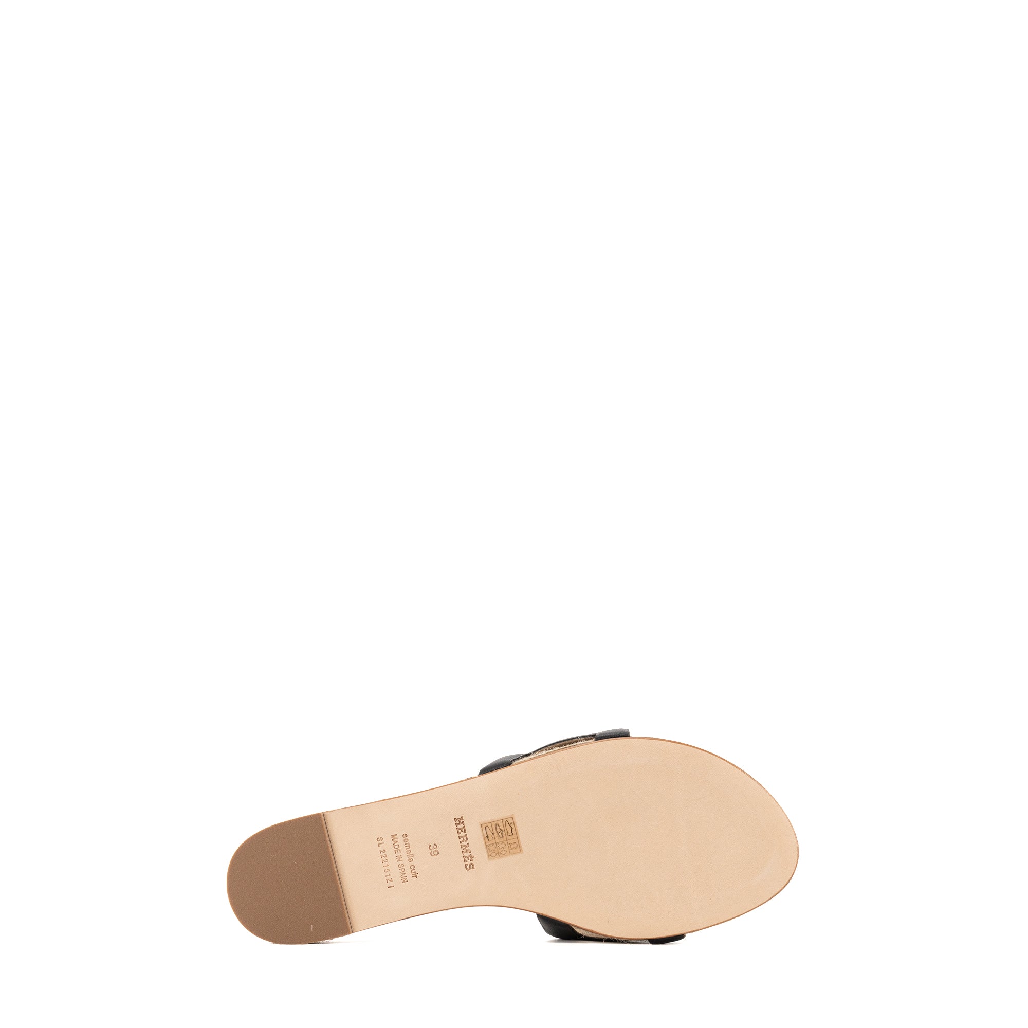 HERMÈS - Espadrilles Famosa Hermès en corde et cuir noir (T39)