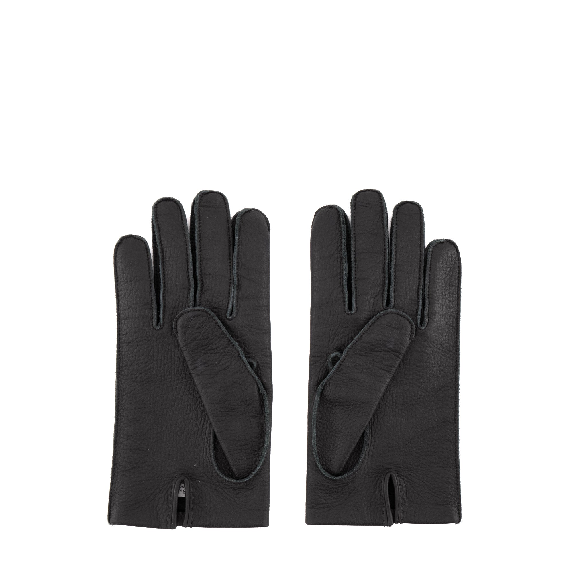 HERMÈS - Gants Hermès en cuir noir (T9)
