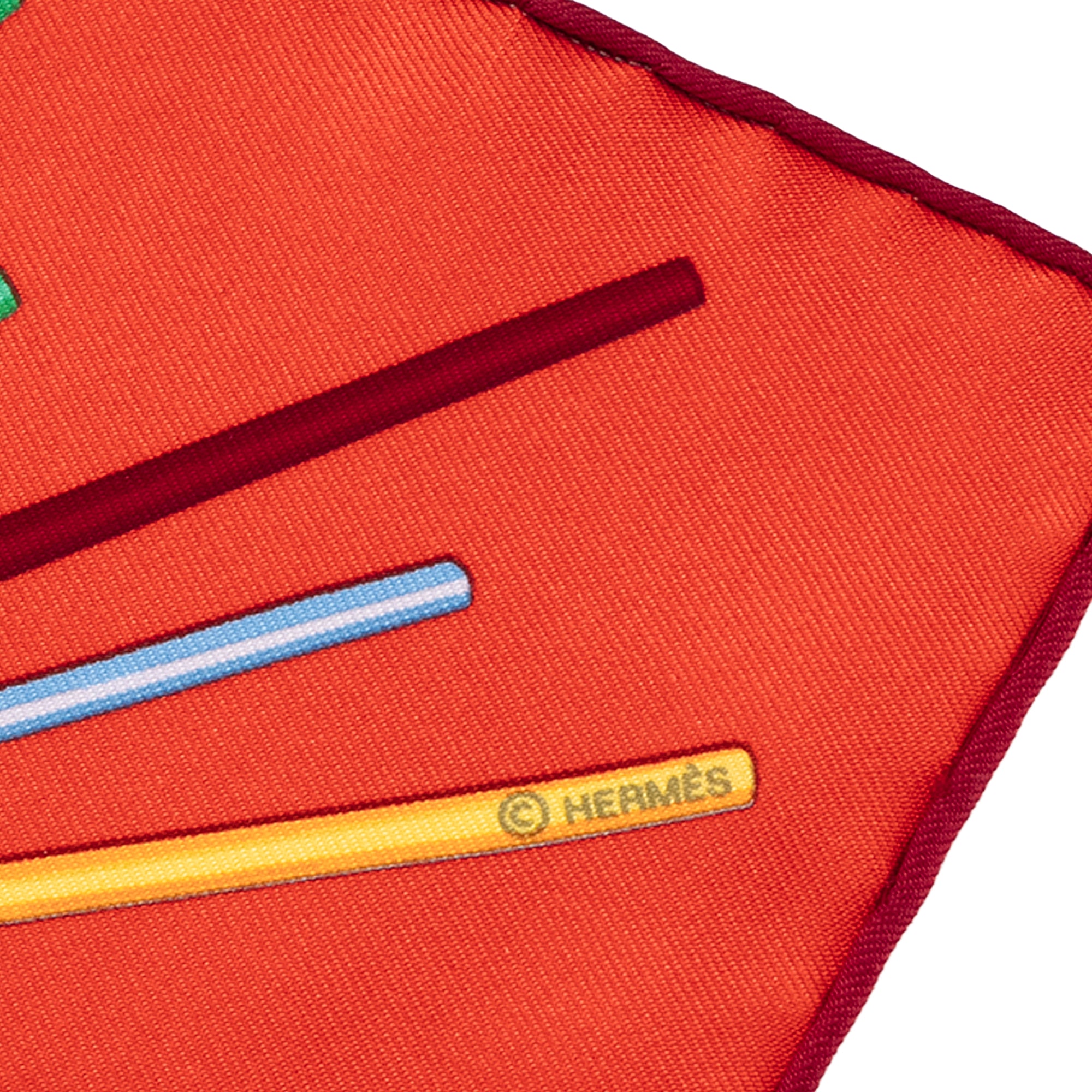 HERMÈS - Gavroche 45 A vos crayons Hermès en soie multicolore