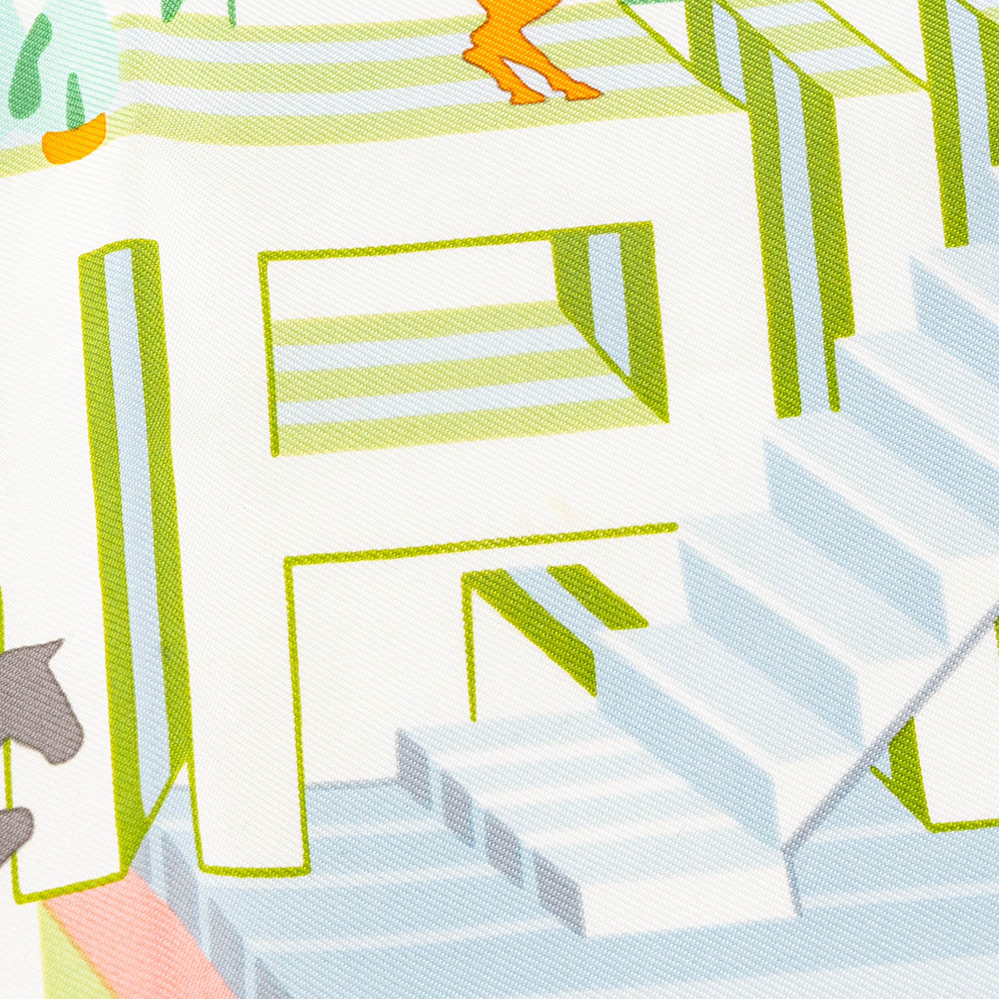 HERMÈS - Gavroche 45 Hermès en soie multicolore