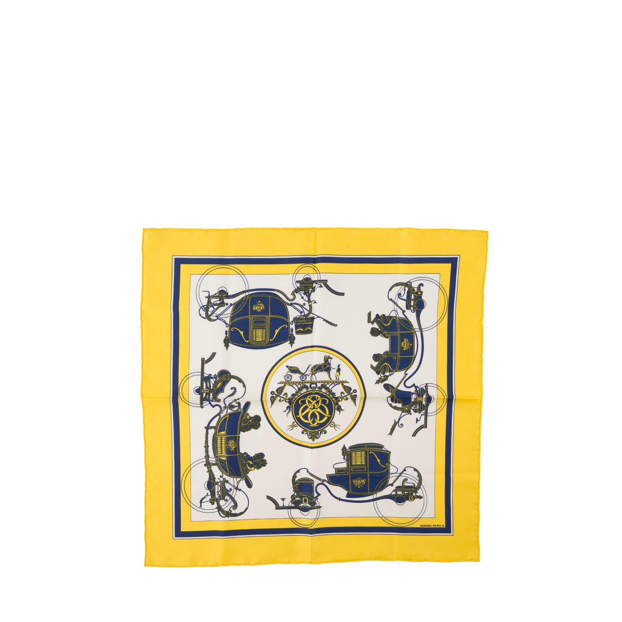 HERMÈS - Gavroche 45 Hermès en soie multicolore