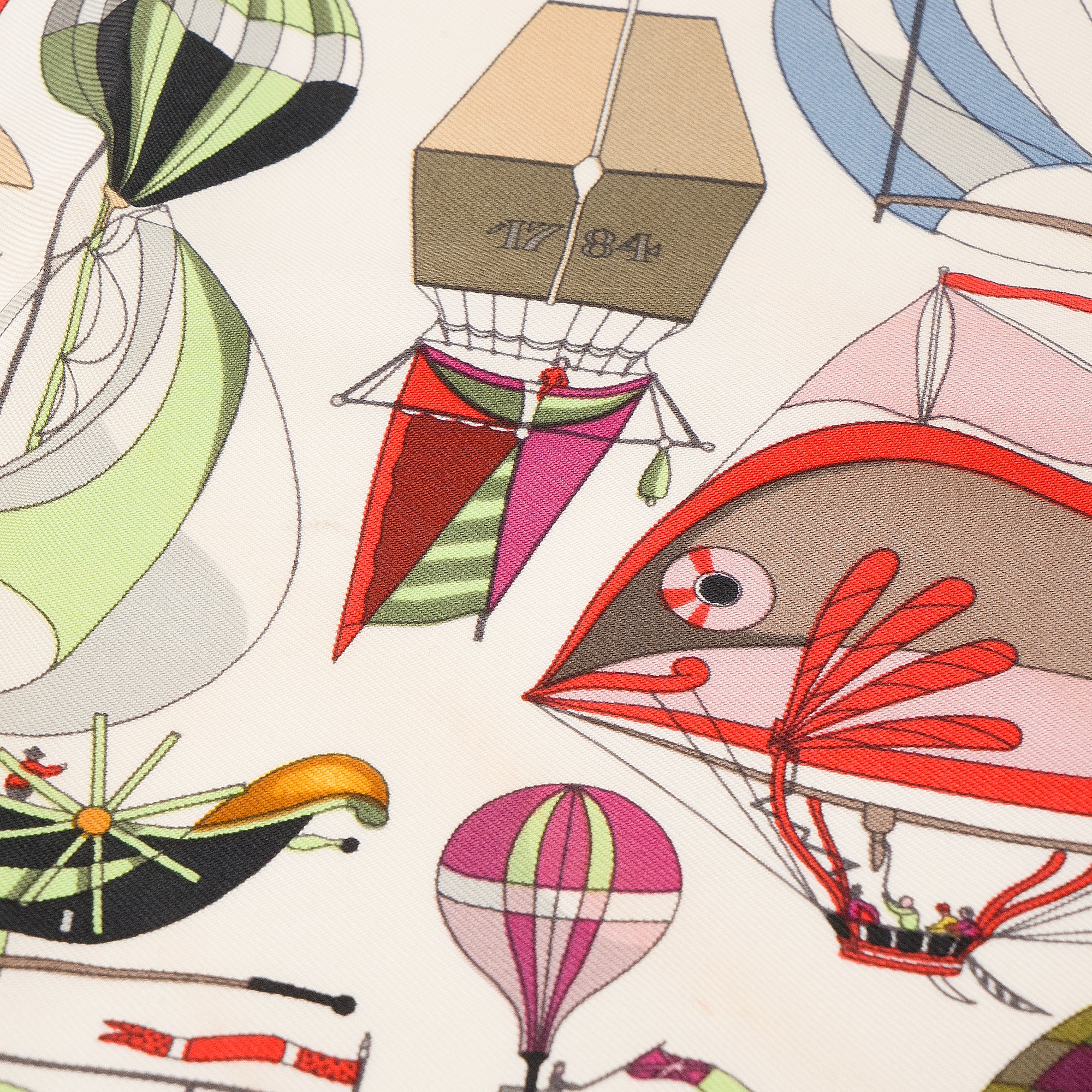 HERMÈS - Gavroche 45 Les Folies du Ciel Hermès en soie multicolore