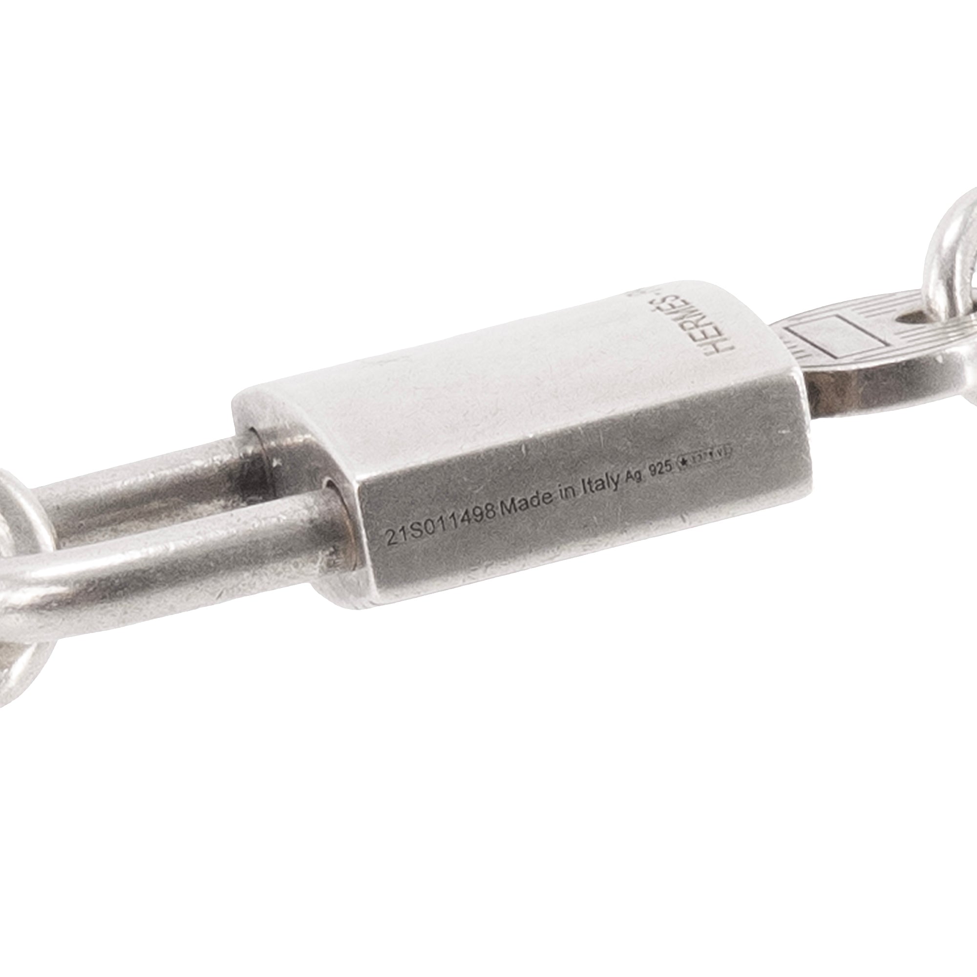 HERMÈS - Bracelet Kelly Cadenas double tour Hermès en argent