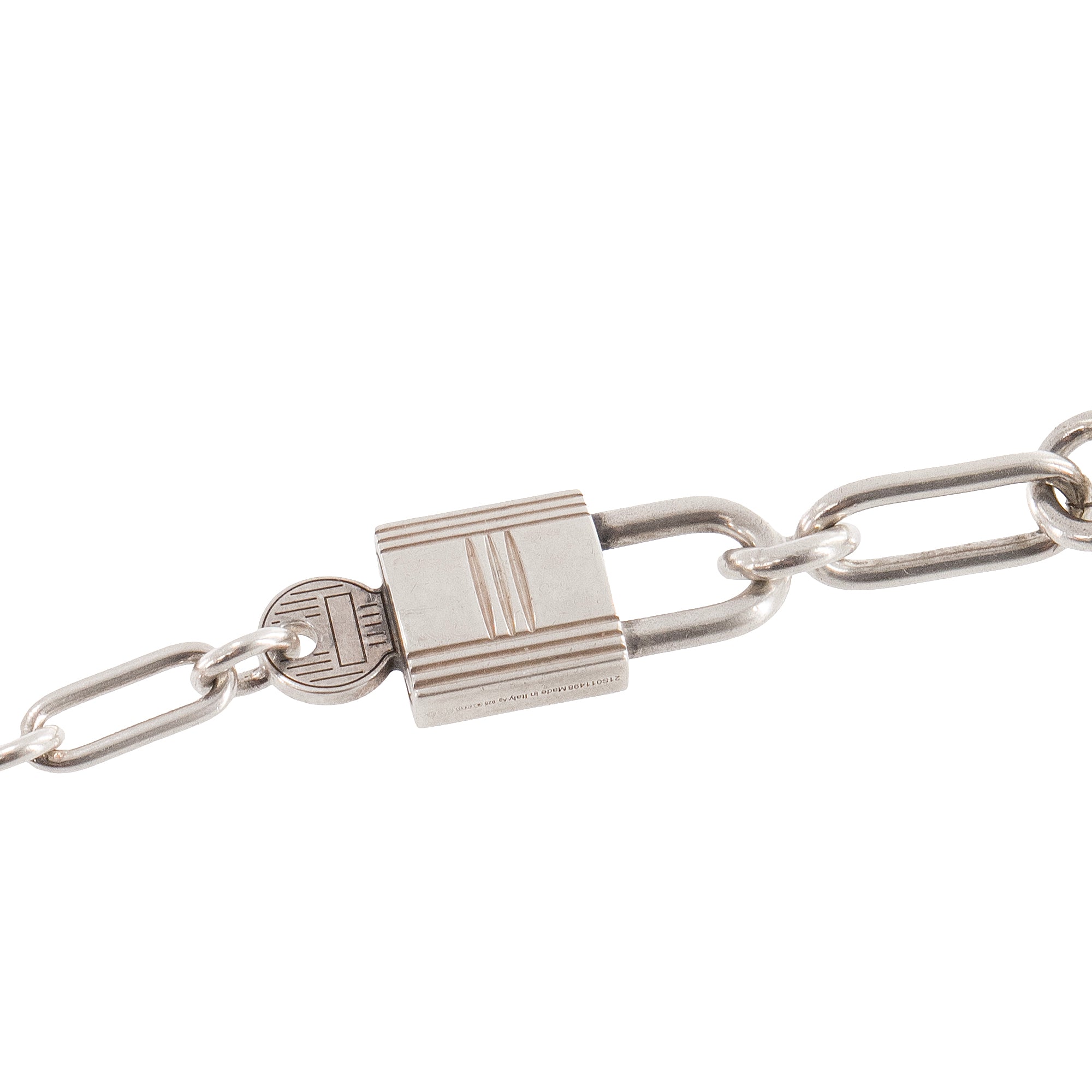 HERMÈS - Bracelet Kelly Cadenas double tour Hermès en argent