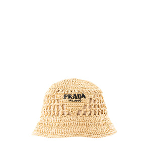 PRADA - Chapeau Prada en raphia beige (M)