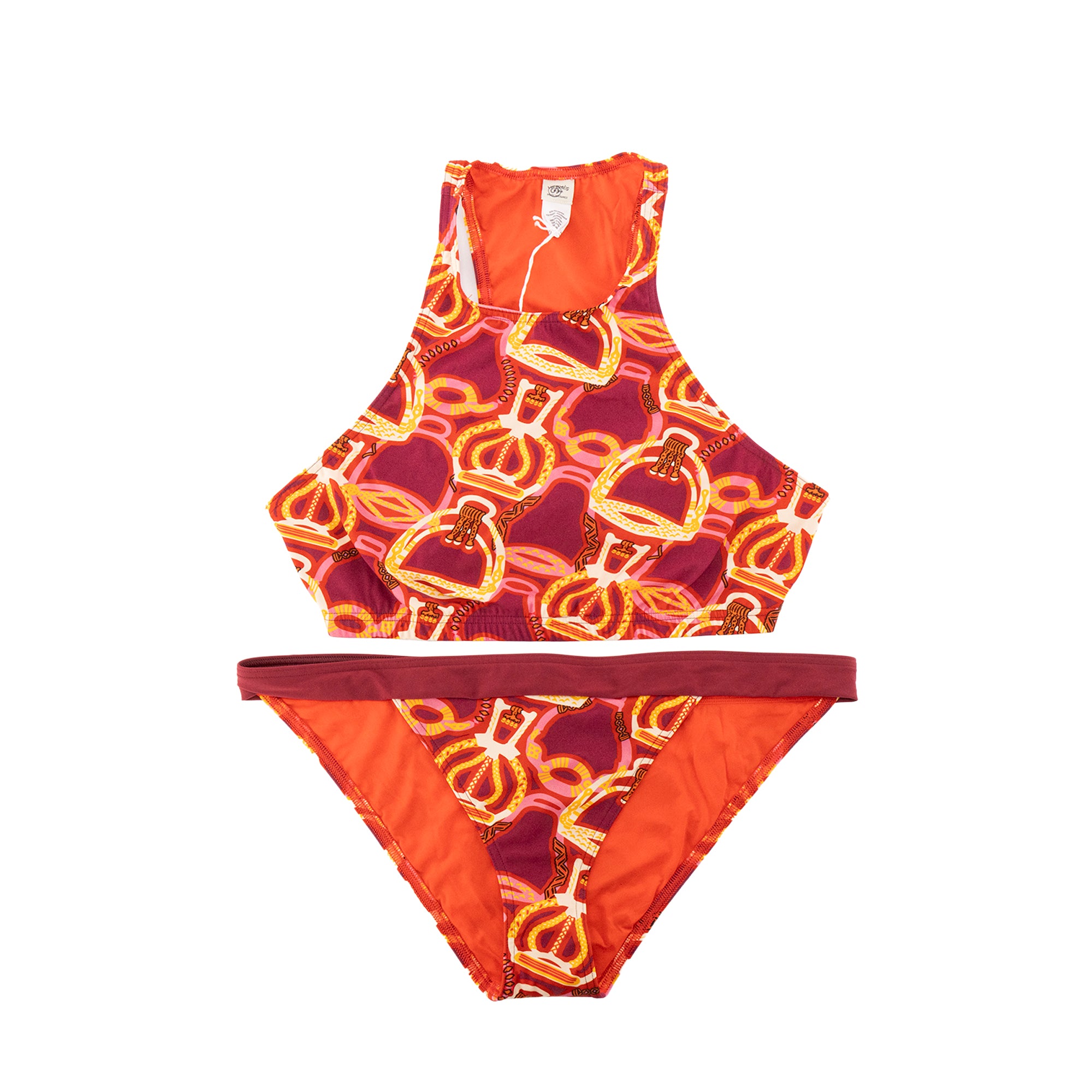 HERMÈS - Maillot de bain Amber et Amelia Hermès en tissu multicolore (T42)