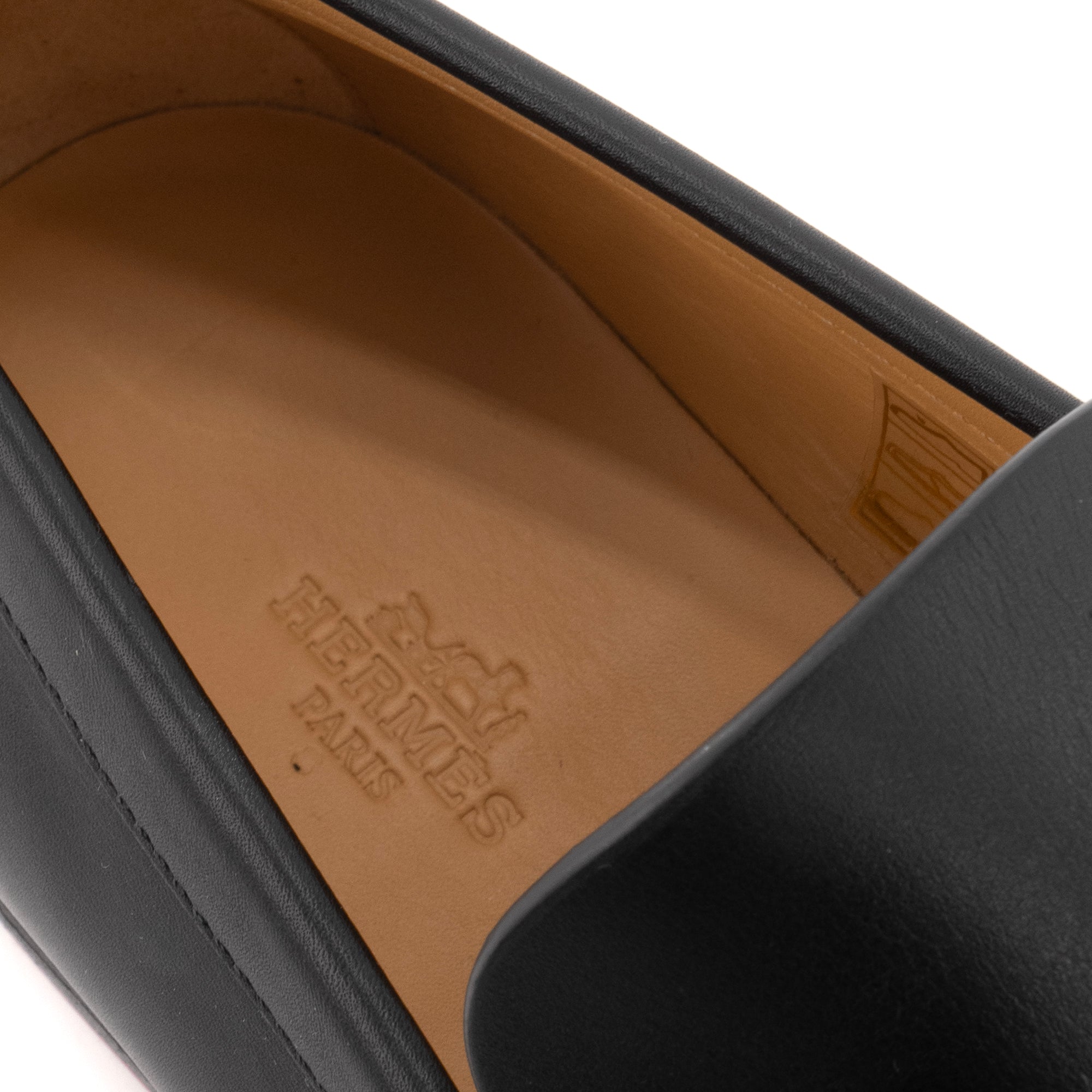 HERMÈS - Mocassins Bob Hermès en en cuir noir (T40.5)