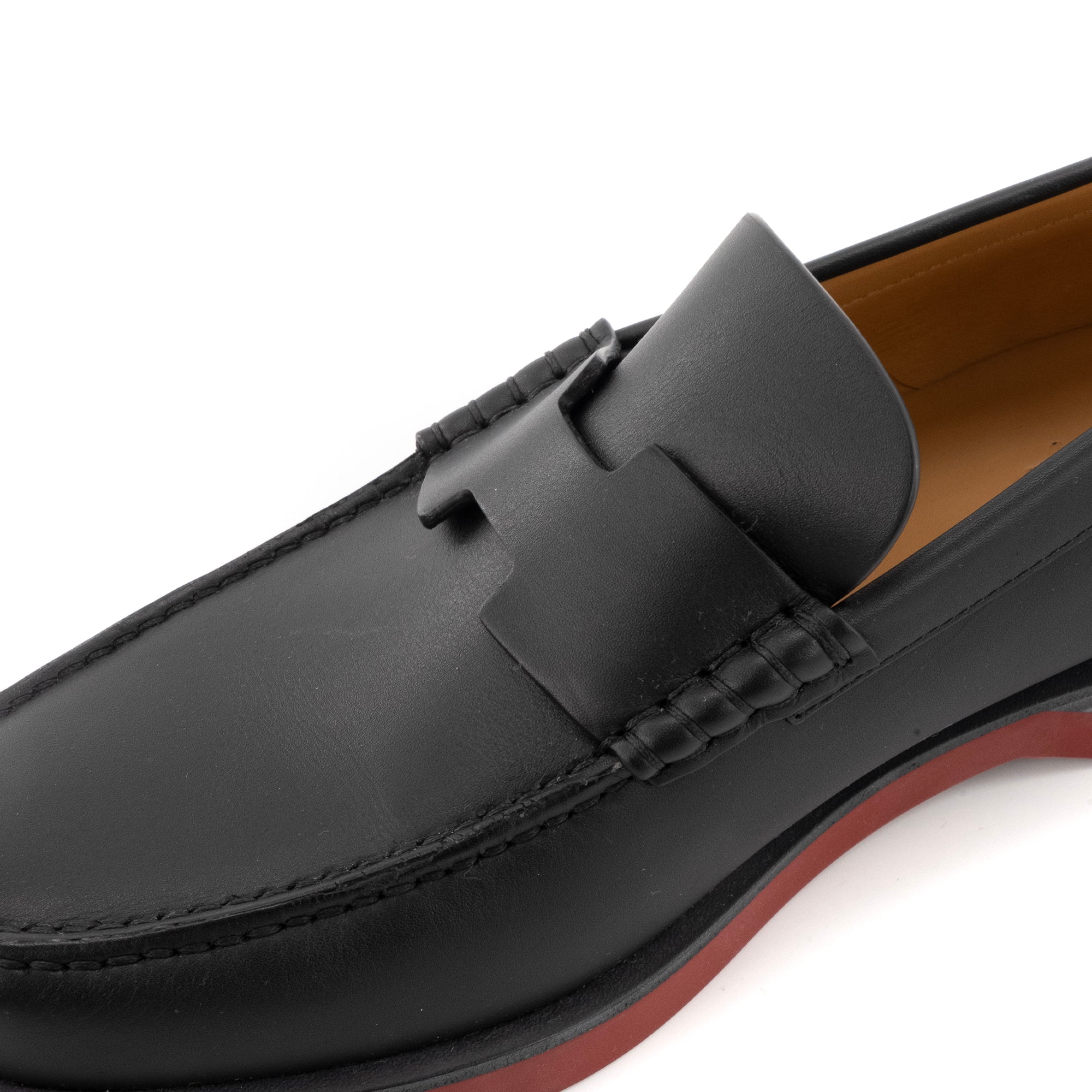 HERMÈS - Mocassins Bob Hermès en en cuir noir (T40.5)