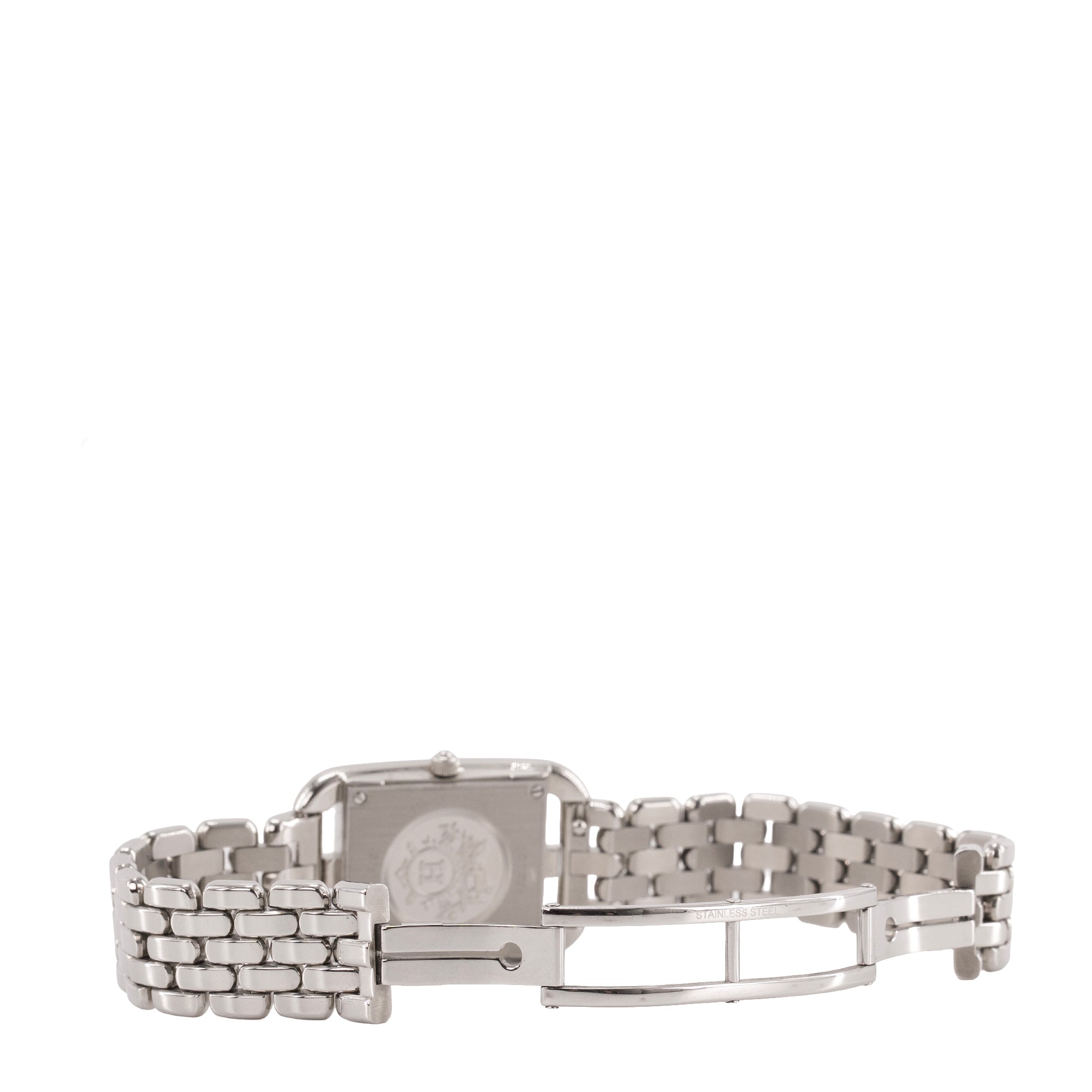 HERMÈS - Montre Cape Cod PM 31 mm Hermès en acier argenté et diamants