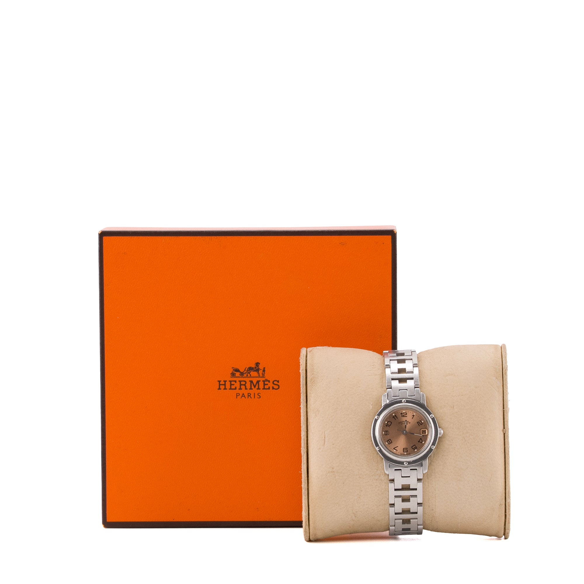 HERMÈS - Montre Clipper Hermès en acier