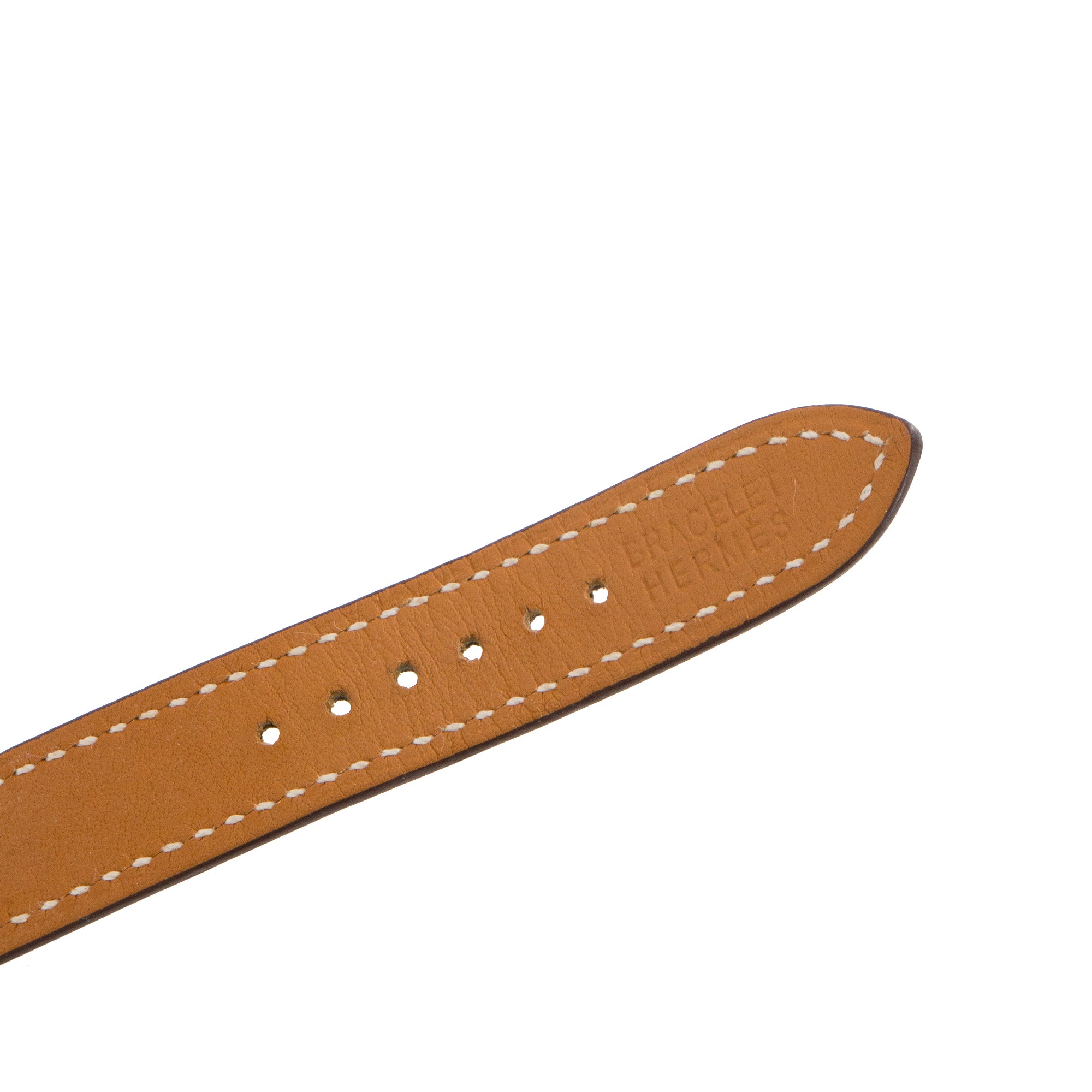 HERMÈS - Montre Heure H Mini 21mm Hermès en cuir lisse étoupe