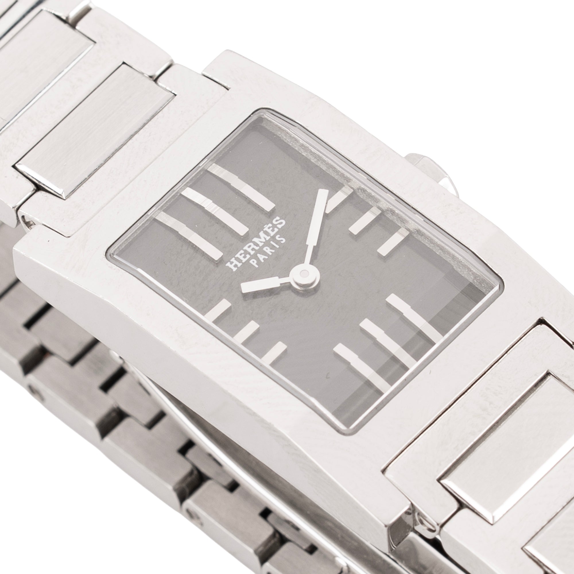 HERMÈS - Steel tandem watch
