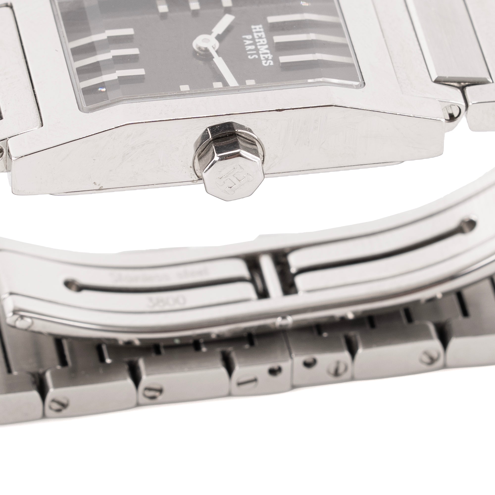 HERMÈS - Steel tandem watch