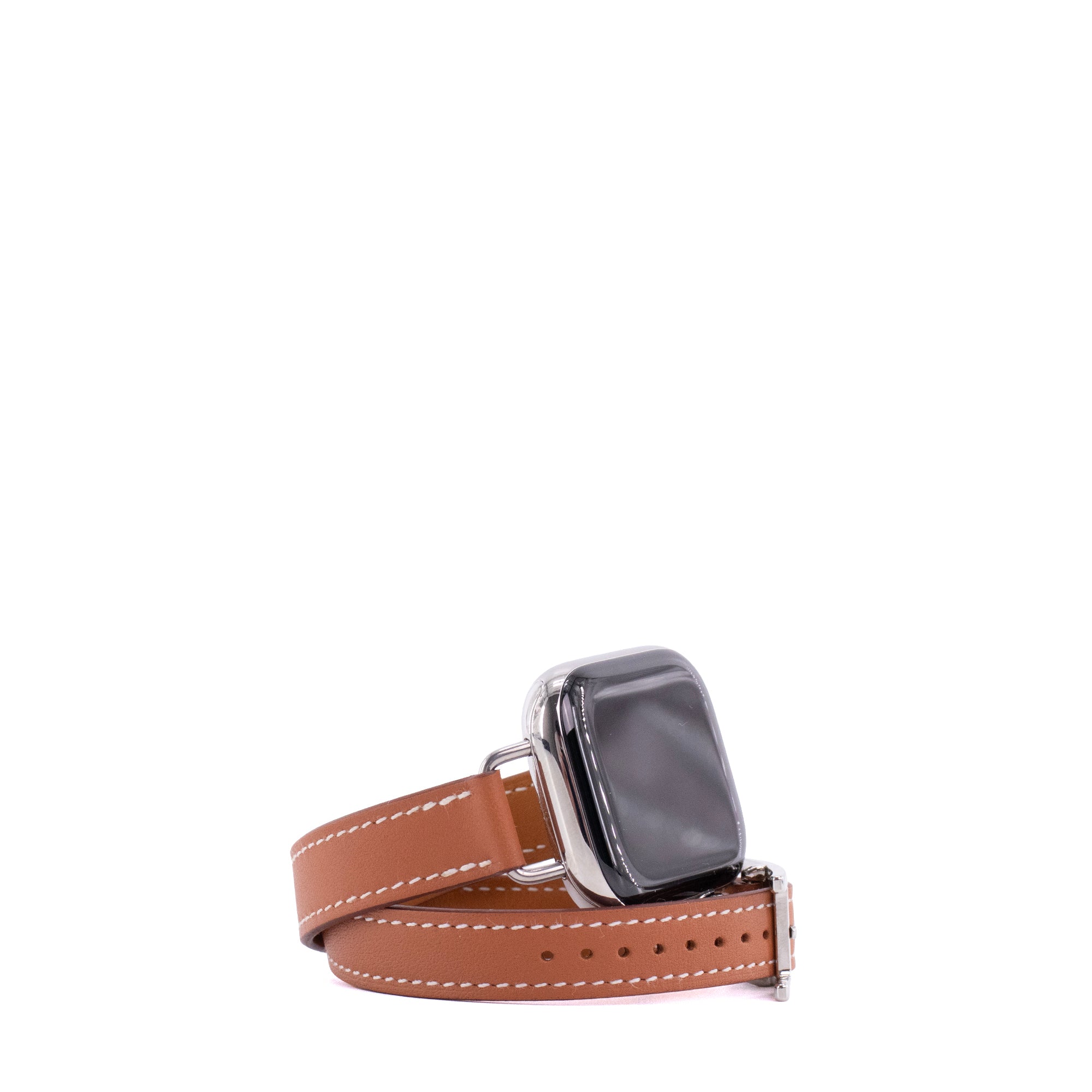 HERMÈS - Series 10 Case &amp; Apple Watch Hermès Double Tour 42 mm Hapi Attelage Hermès Leather Strap