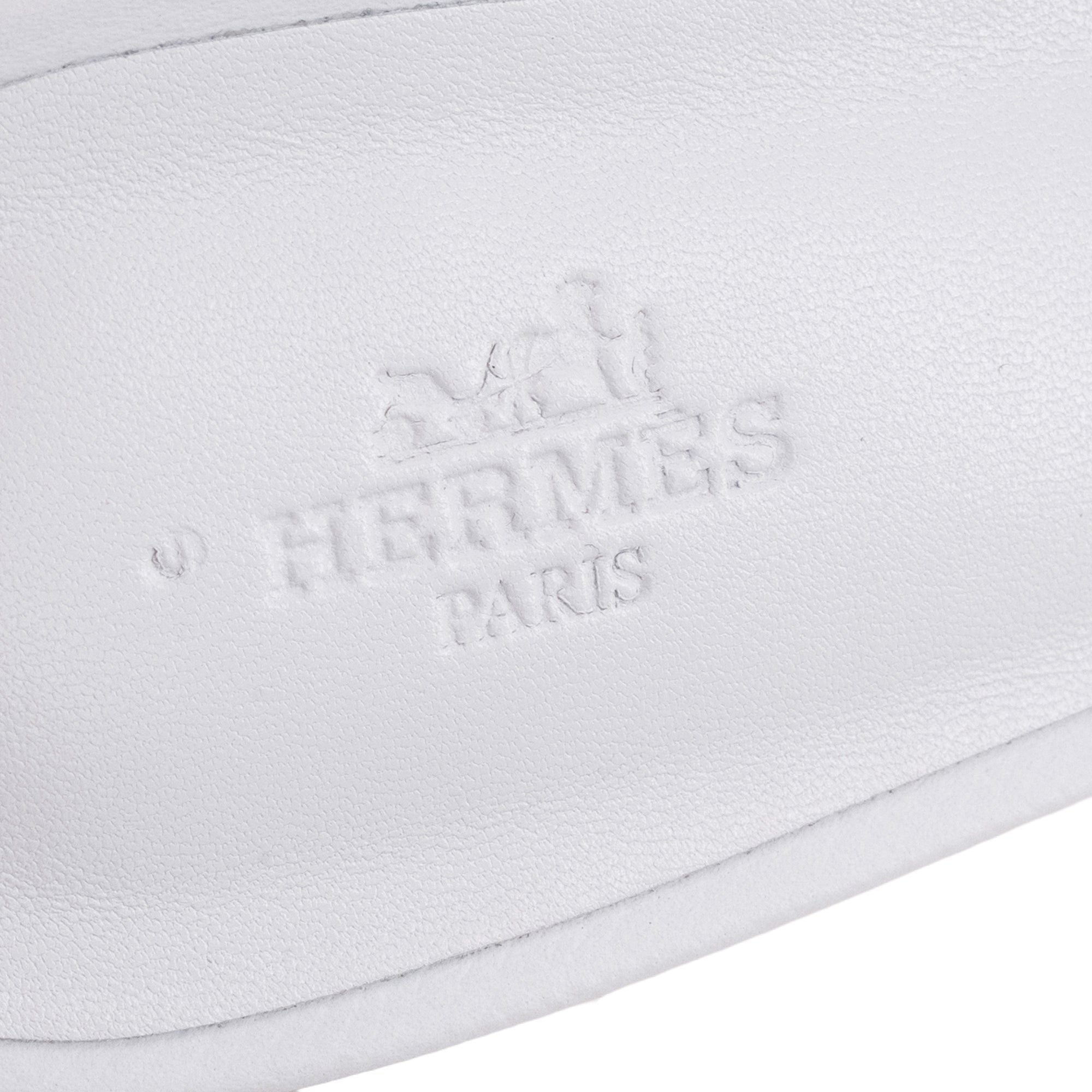 HERMÈS - Sandales à talon Oasis Hermès en cuir epsom bleu glacier (T41,5)