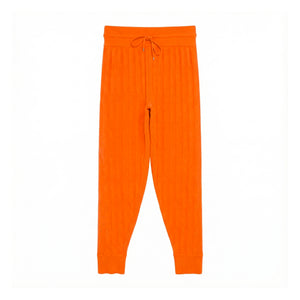 HERMÈS - Hermès Voyage Knit Pants in orange wool (Size 40)