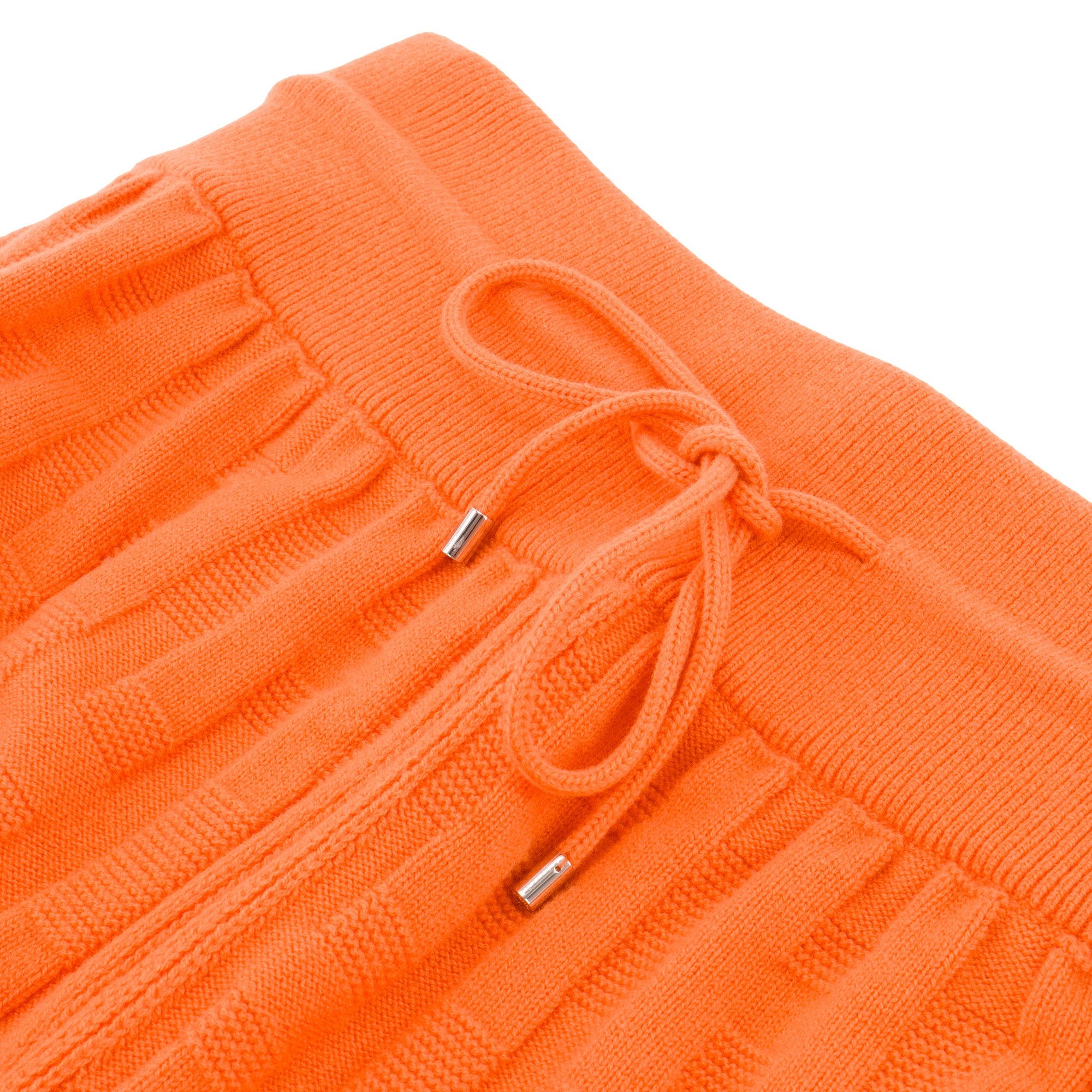 HERMÈS - Hermès Voyage Knit Pants in orange wool (Size 40)