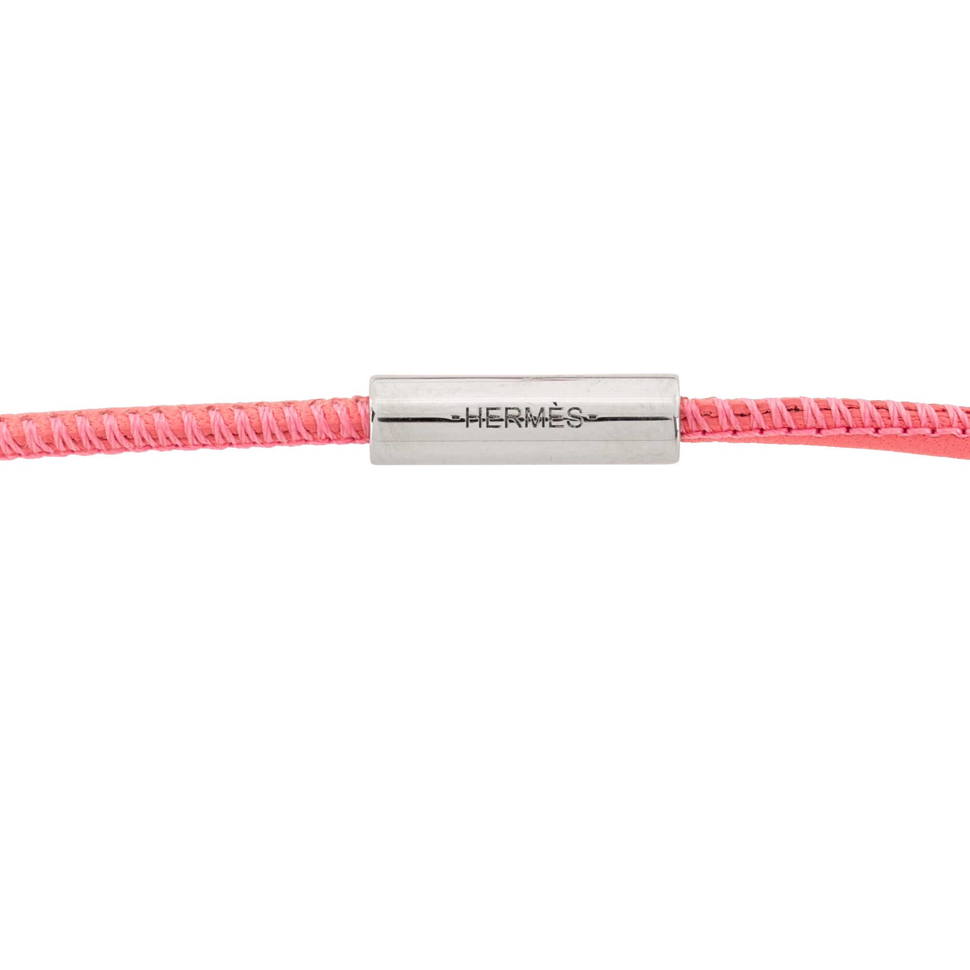 HERMÈS - Collier Pendentif H Equipe Hermès en corne laquée multicolore