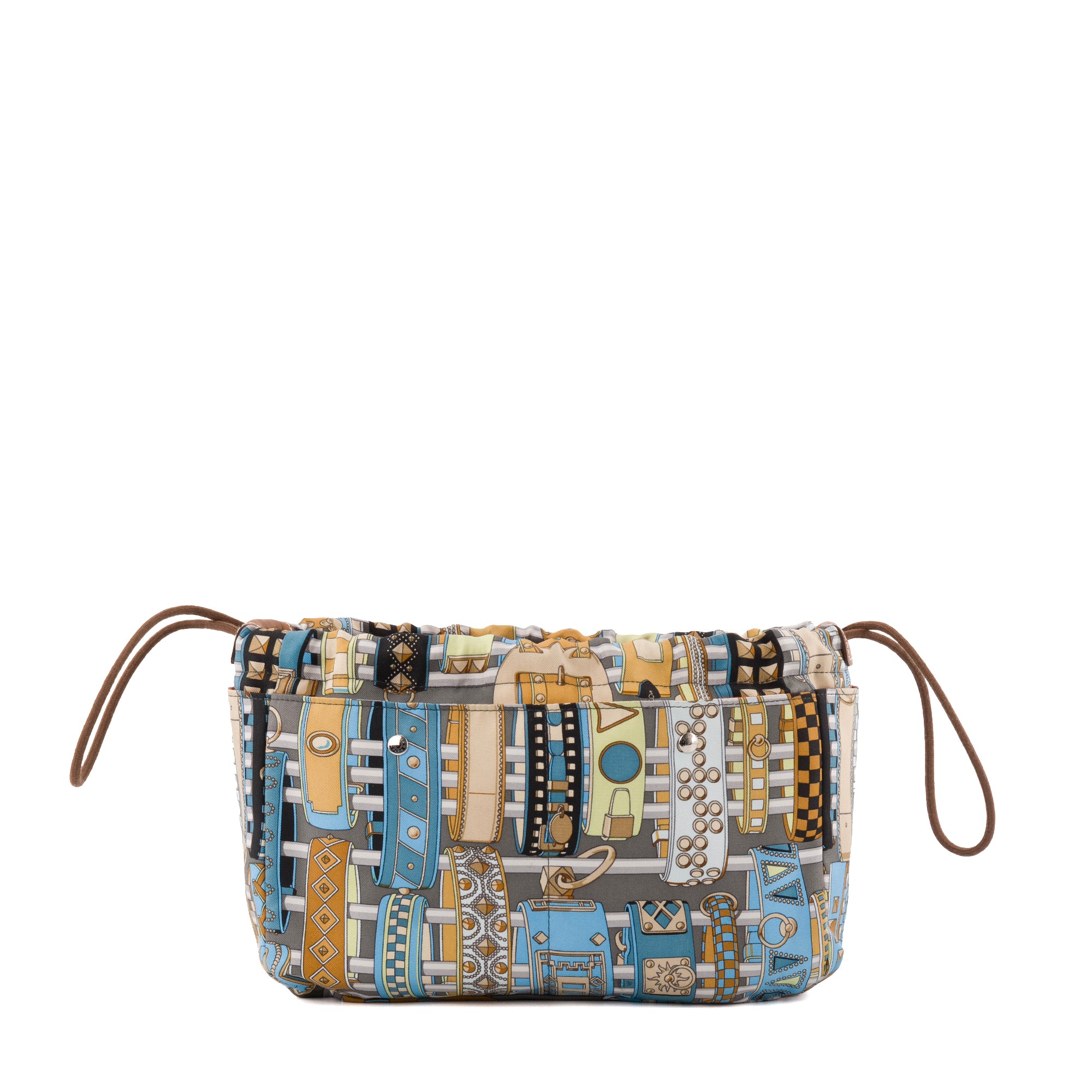 HERMÈS - Pochette Fourbi 25 Hermès en soie multicolore