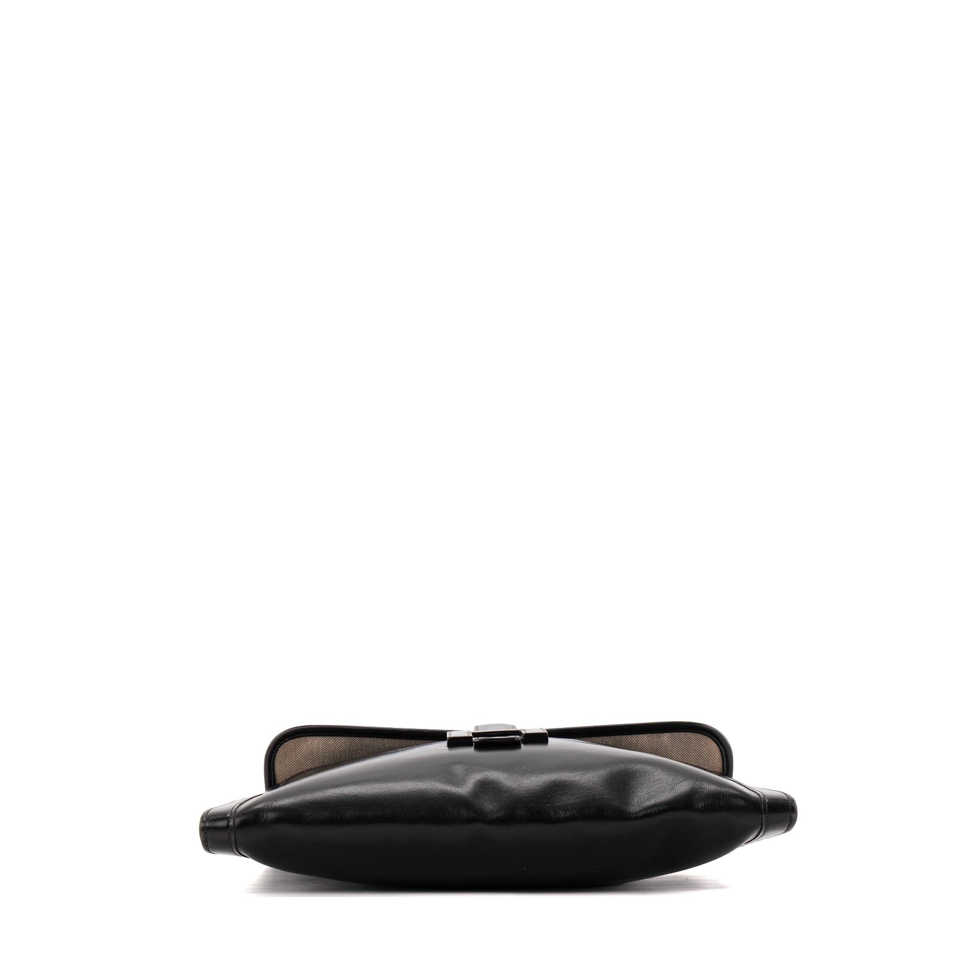 HERMÈS - Pochette Jige Hermès en cuir noir vintage