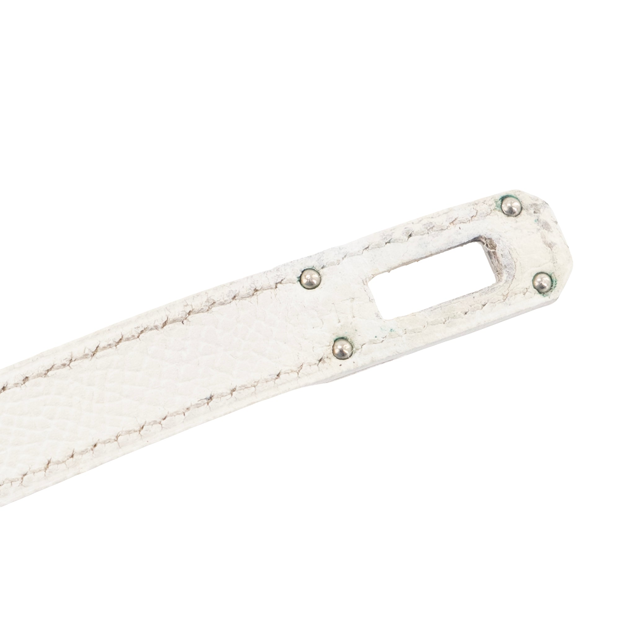 HERMÈS - Portefeuille Kelly Hermès en cuir epsom blanc