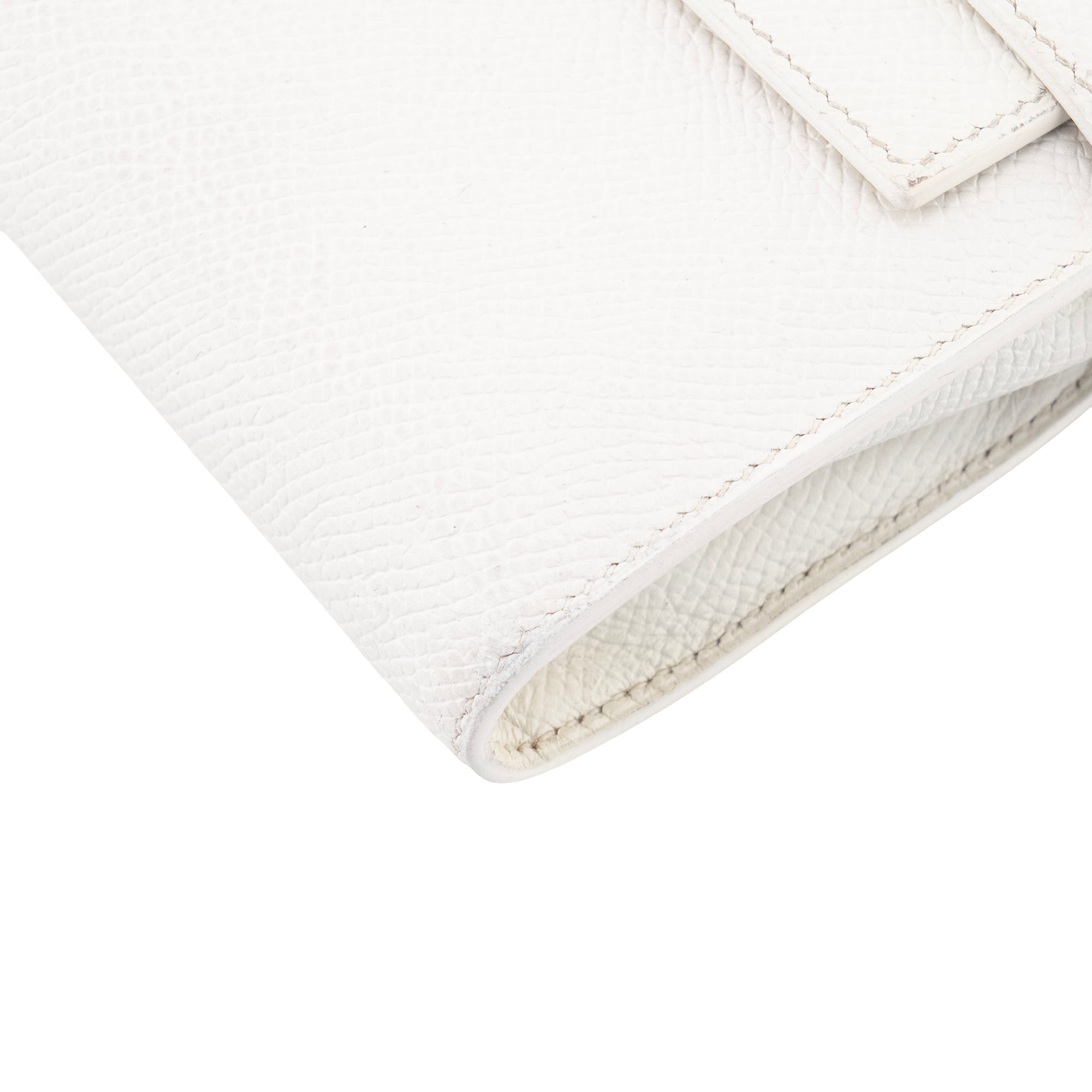 HERMÈS - Portefeuille Kelly Hermès en cuir epsom blanc