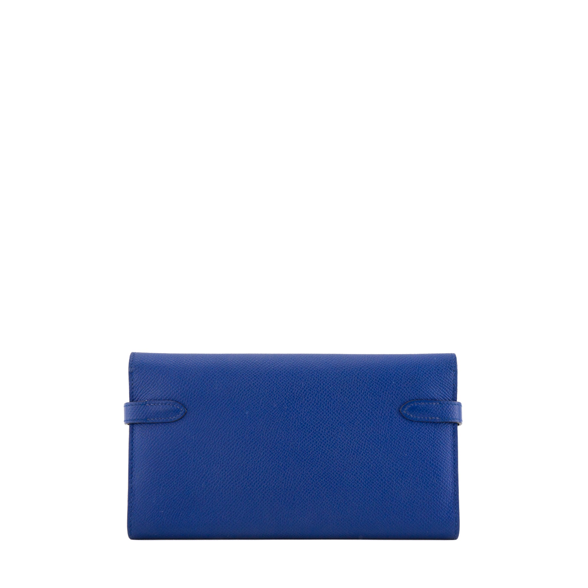 HERMÈS - Portefeuille Kelly Hermès en cuir epsom bleu marine