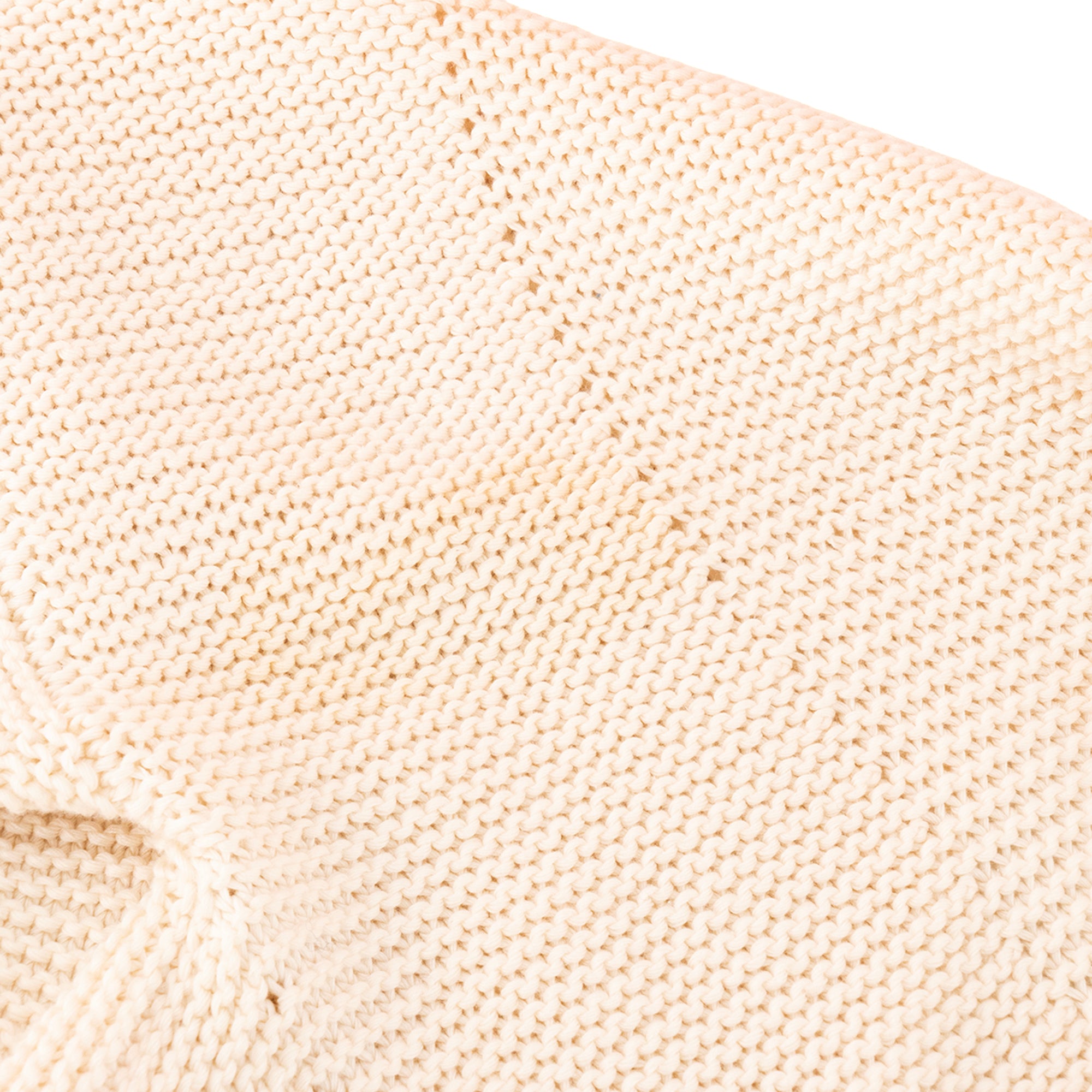 HERMÈS - Pull Hermès en maille circulaire de coton ivoire (T34)