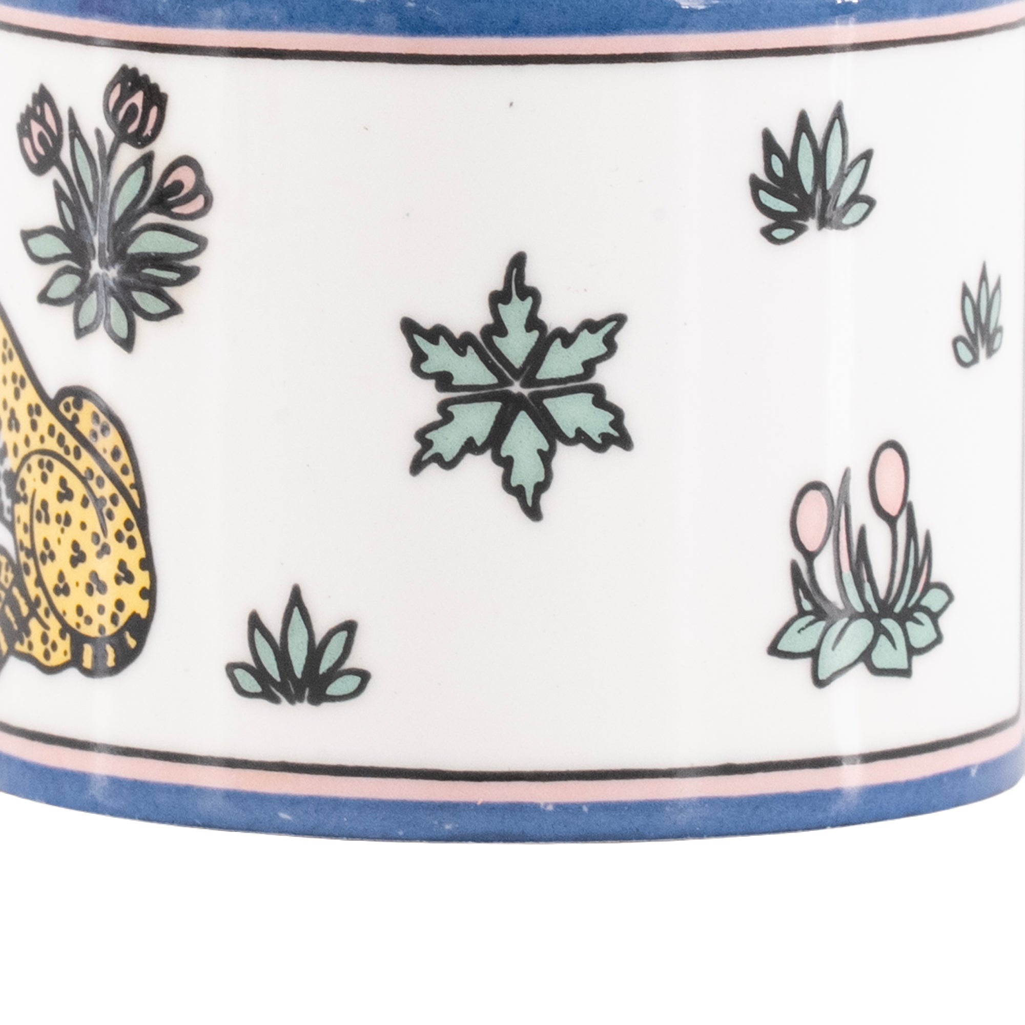 HERMÈS - Quatre Ronds de serviette Les Léopards Hermès en émail multicolore