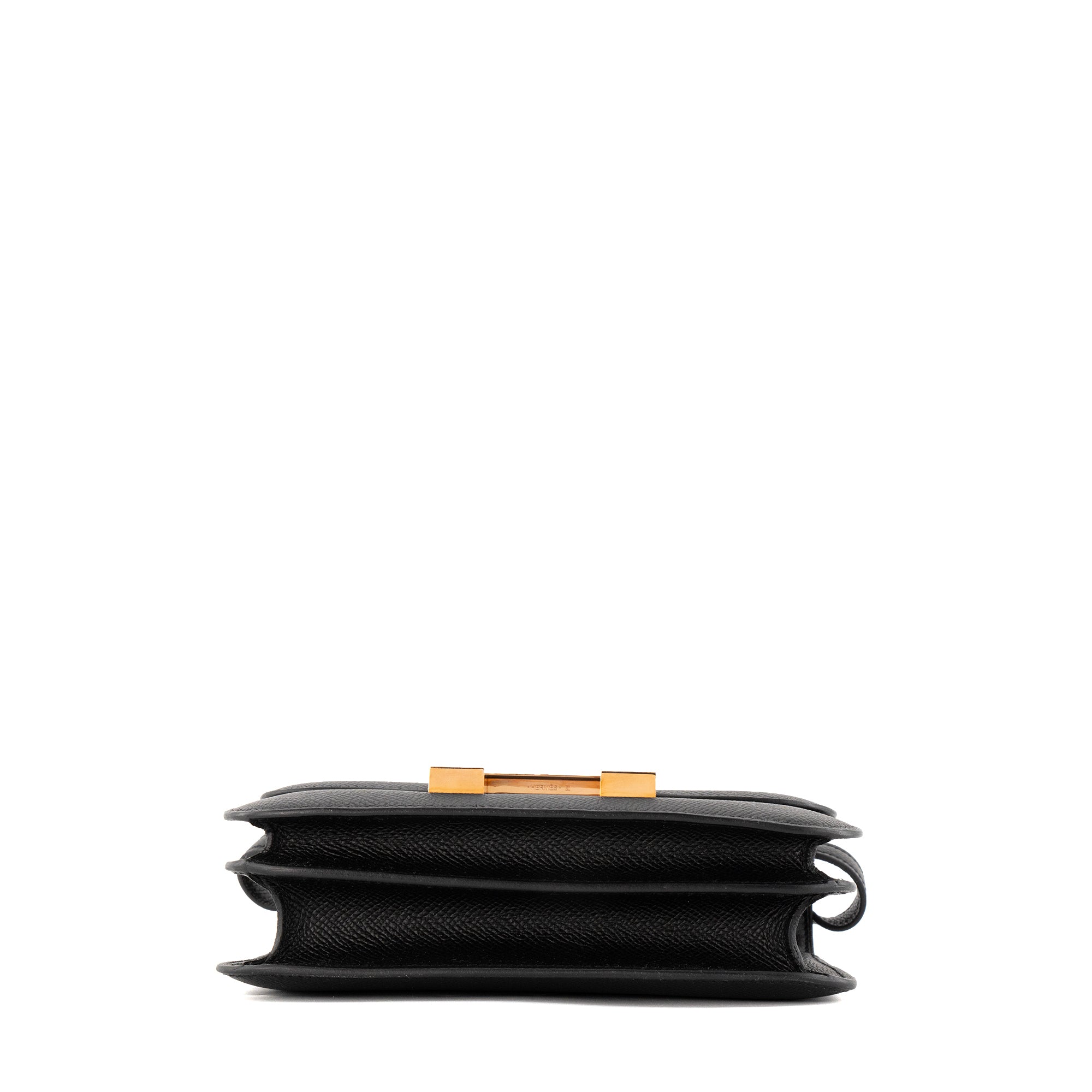HERMÈS - Sac à bandoulière Constance 18 Hermès en cuir epsom noir