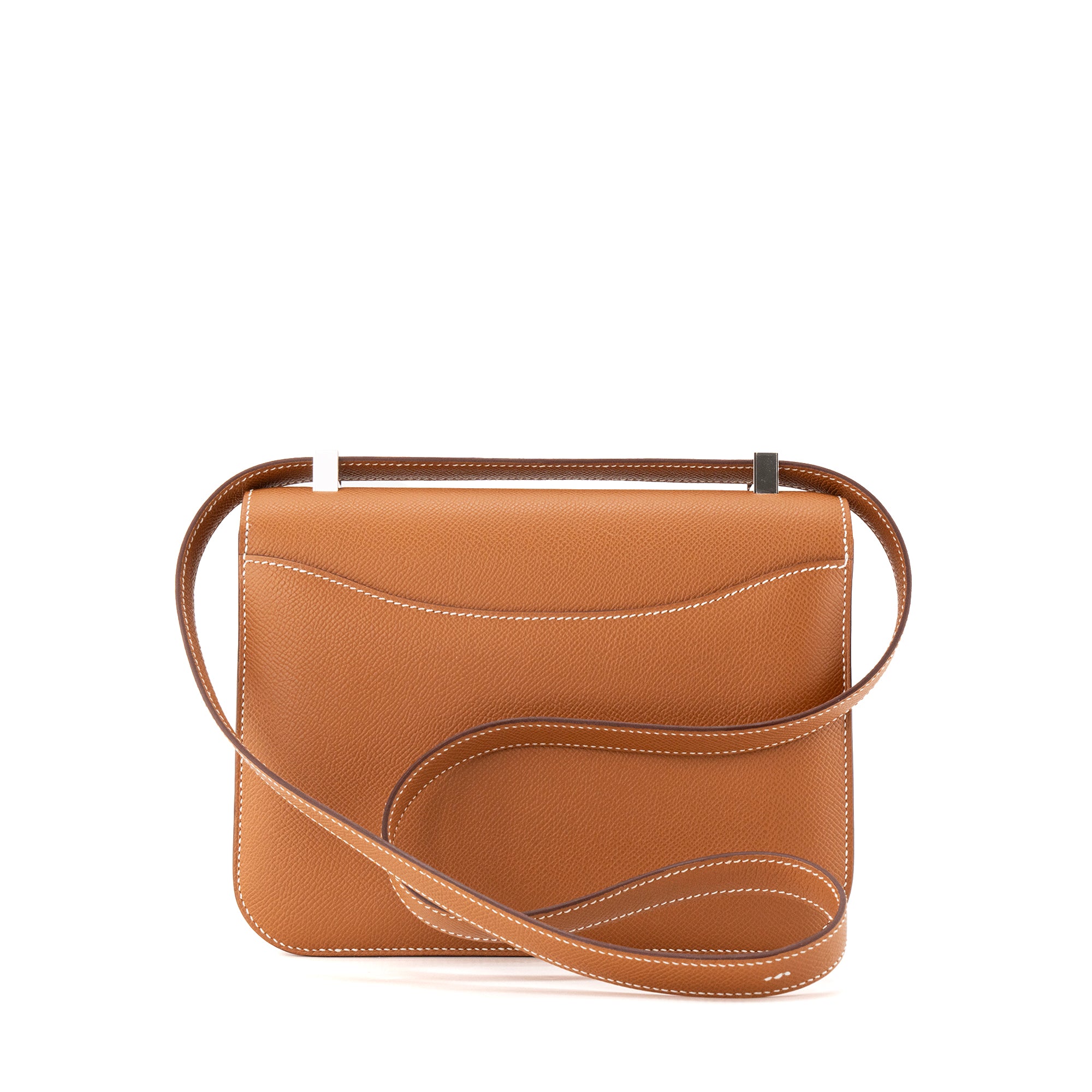 HERMÈS - Sac à bandoulière Constance 24 Hermès en cuir de veau espom gold