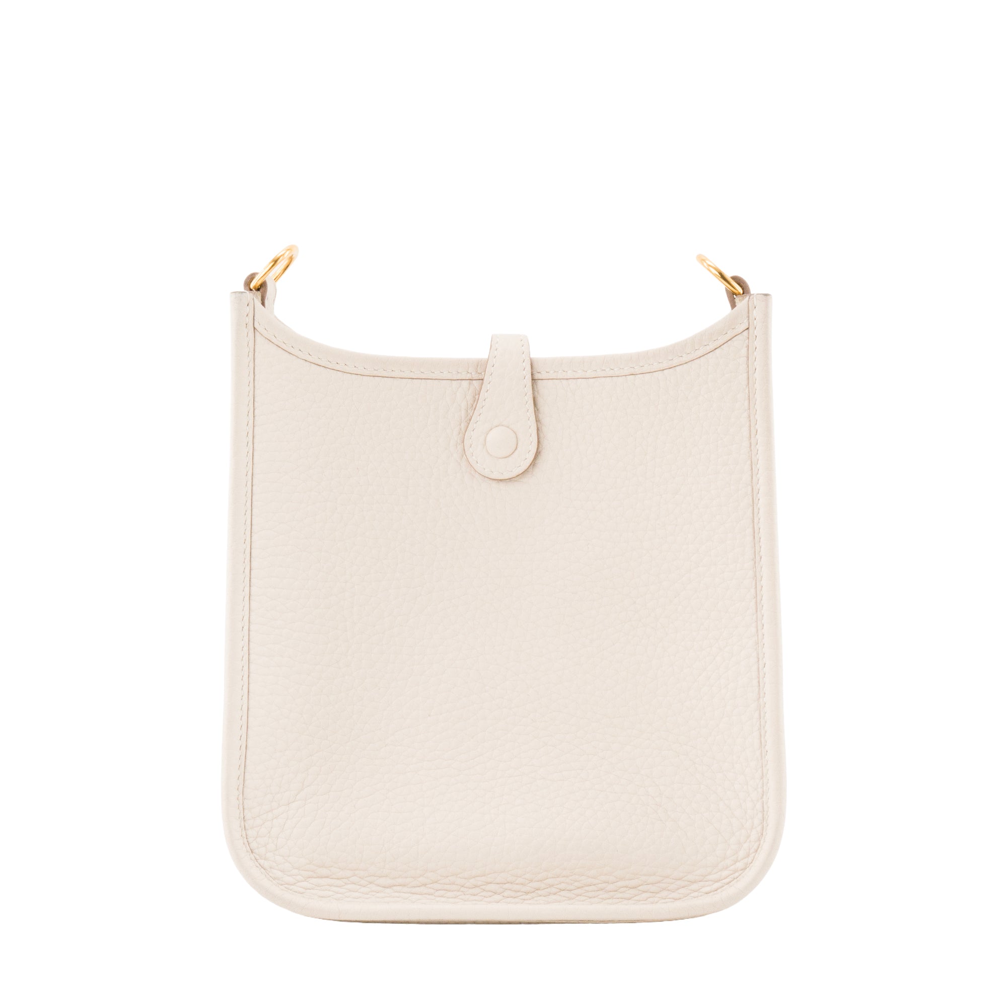 HERMÈS - Sac à bandoulière Evelyne 16 Hermès en cuir clémence beige craie