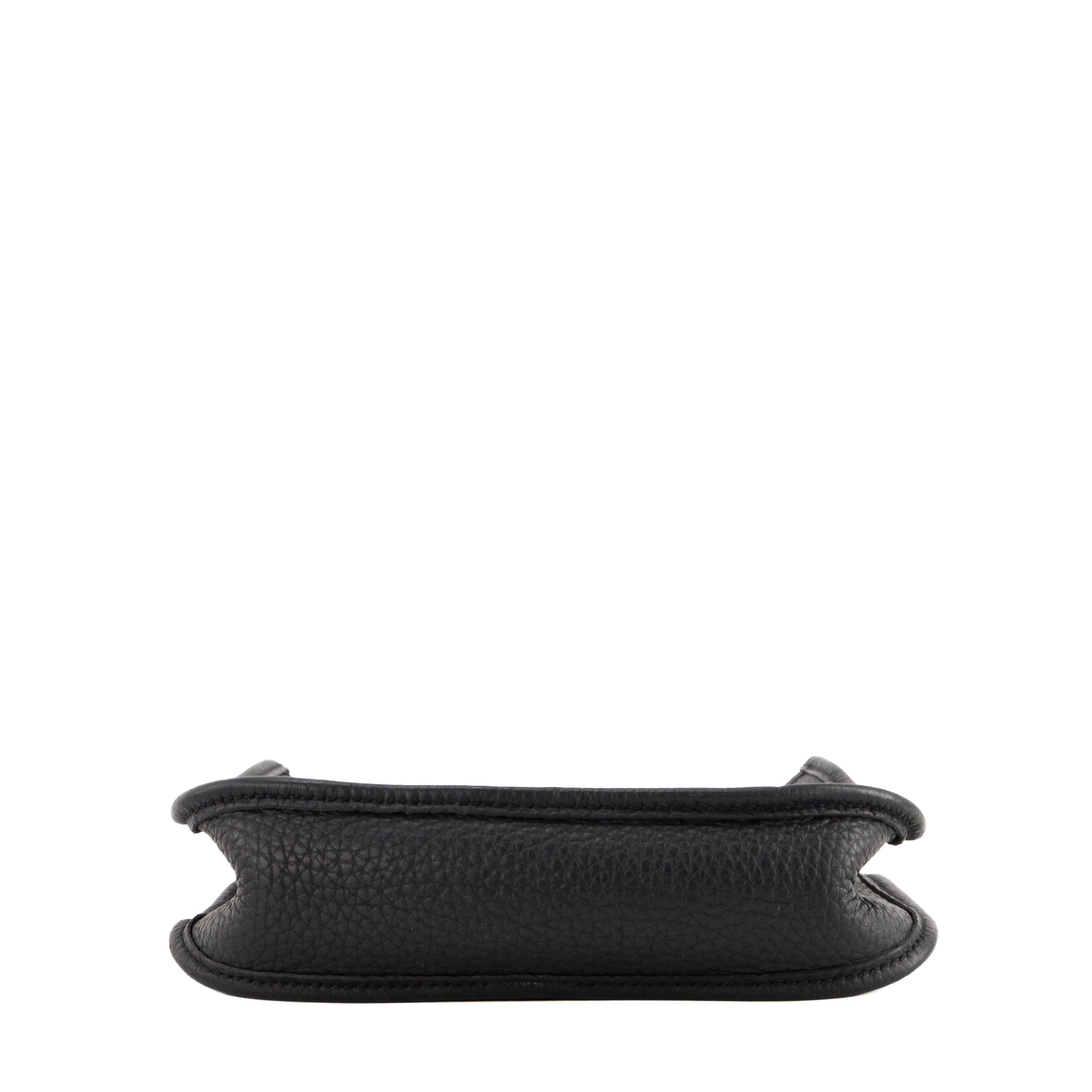 HERMÈS - Sac à bandoulière Evelyne 16 Hermès en cuir clémence noir