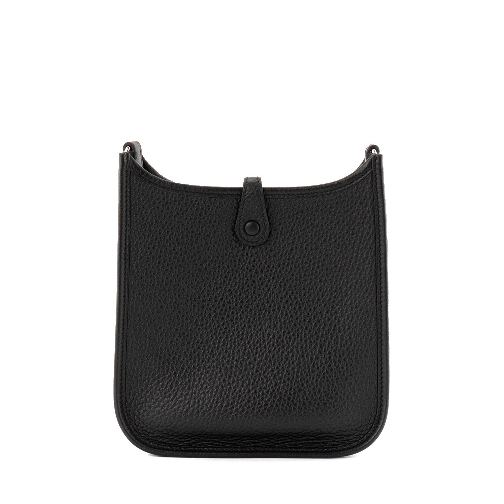 HERMÈS - Sac à bandoulière Evelyne 16 Hermès en cuir clémence noir