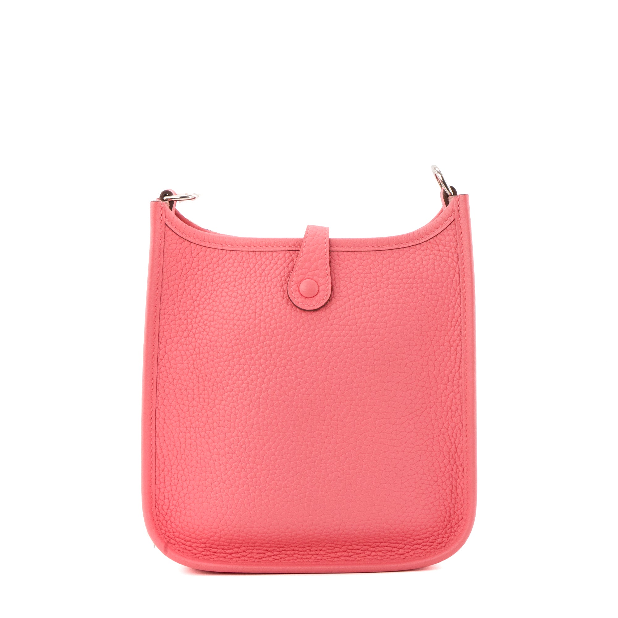 HERMÈS - Sac à bandoulière Evelyne 16 Hermès en cuir clémence taurillon rose