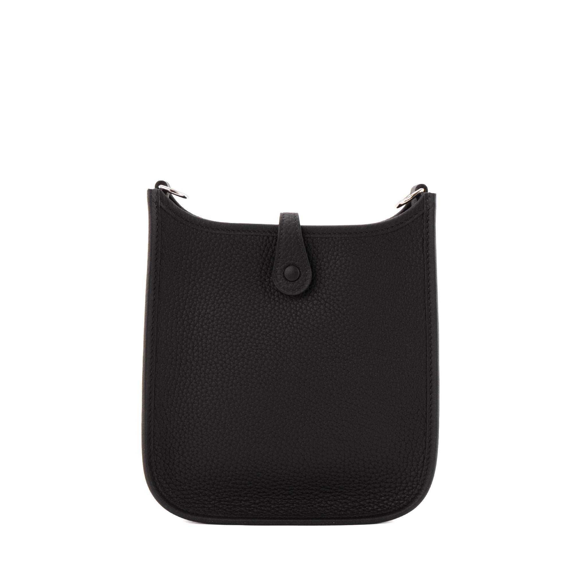 HERMÈS - Sac à bandoulière Evelyne 16 Hermès en cuir taurillon clémence noir