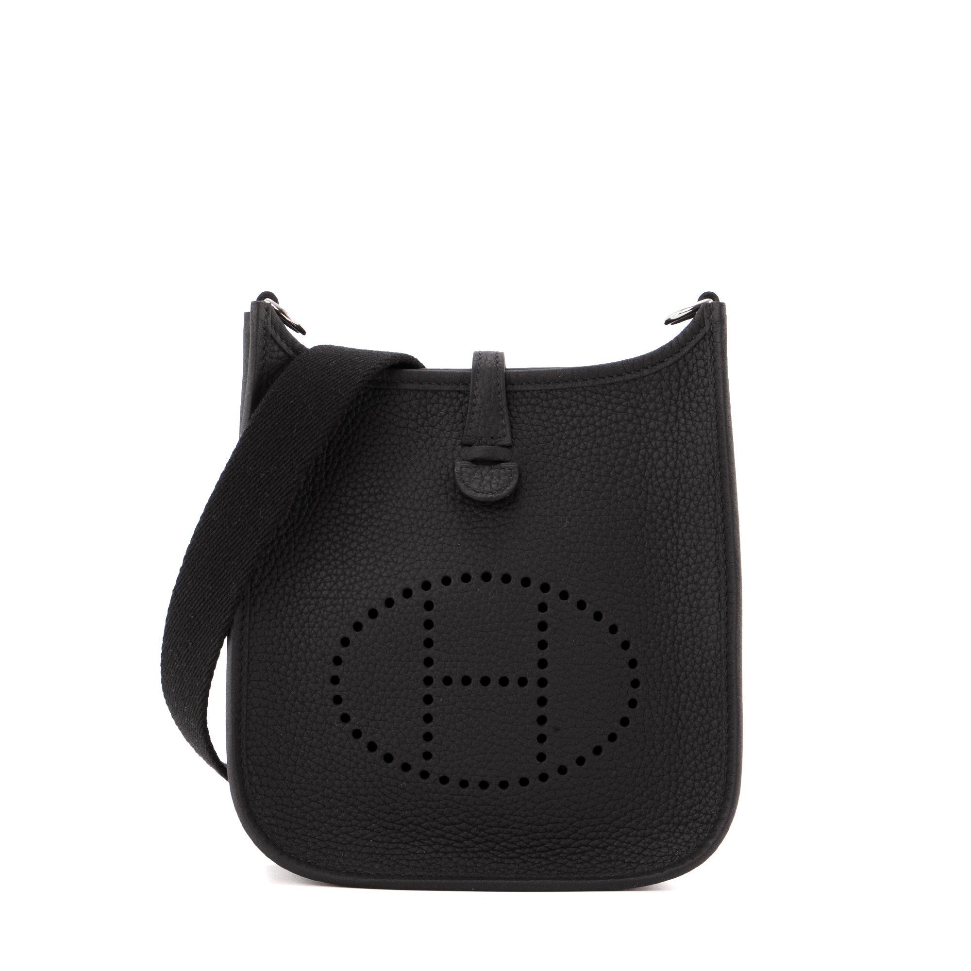 HERMÈS - Sac à bandoulière Evelyne 16 Hermès en cuir taurillon clémence noir