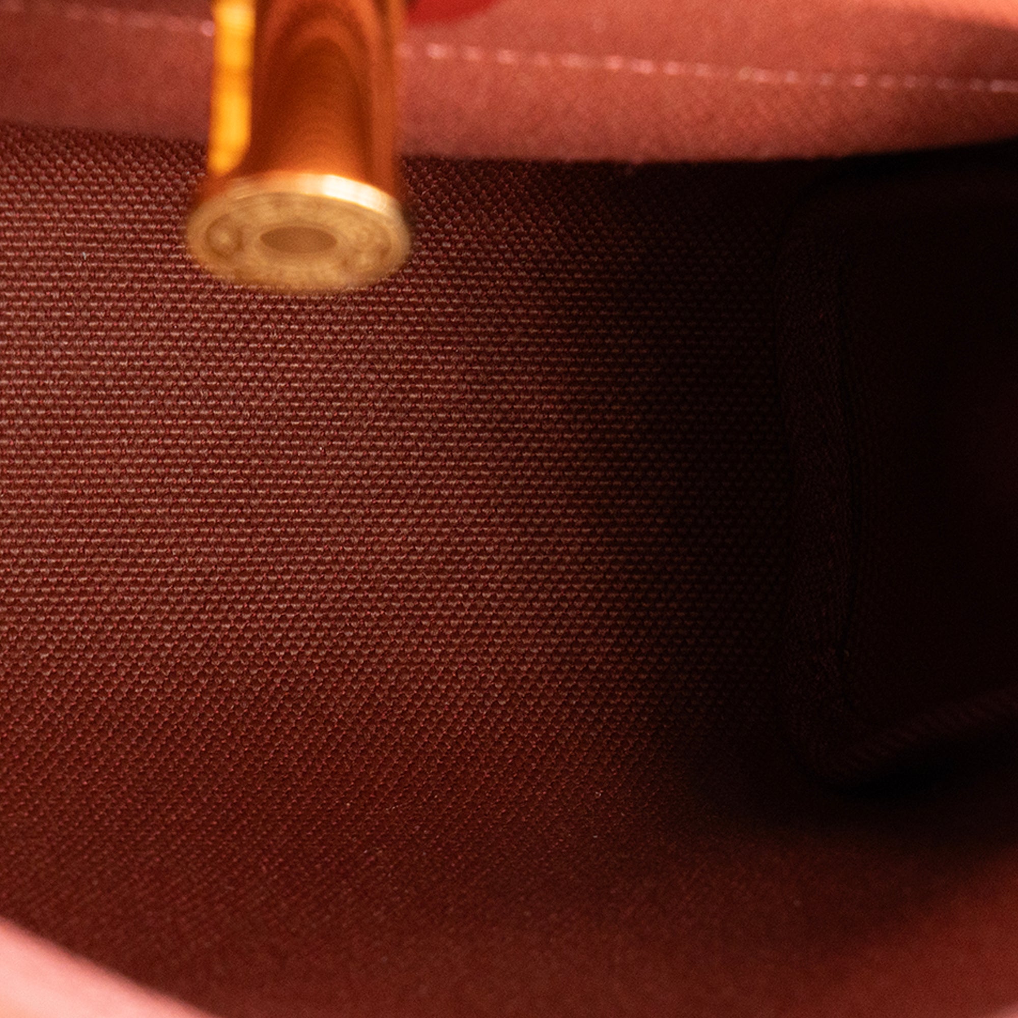 HERMÈS - Sac à bandoulière Herbag Mini Hermès en cuir lisse et toile rouge H