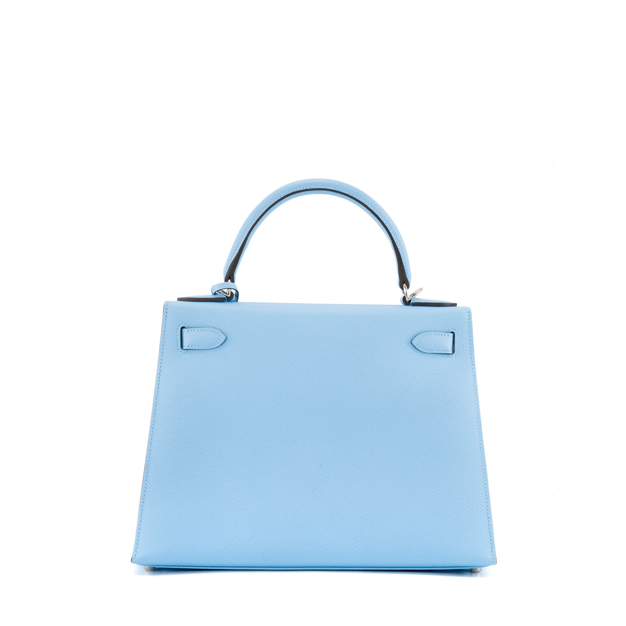 HERMÈS - Sac à bandoulière Kelly 28 Hermès en cuir epsom bleu céleste