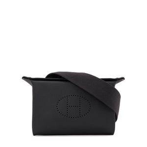 HERMÈS - Sac à bandoulière Videpoches Hermès en cuir togo bleu marine