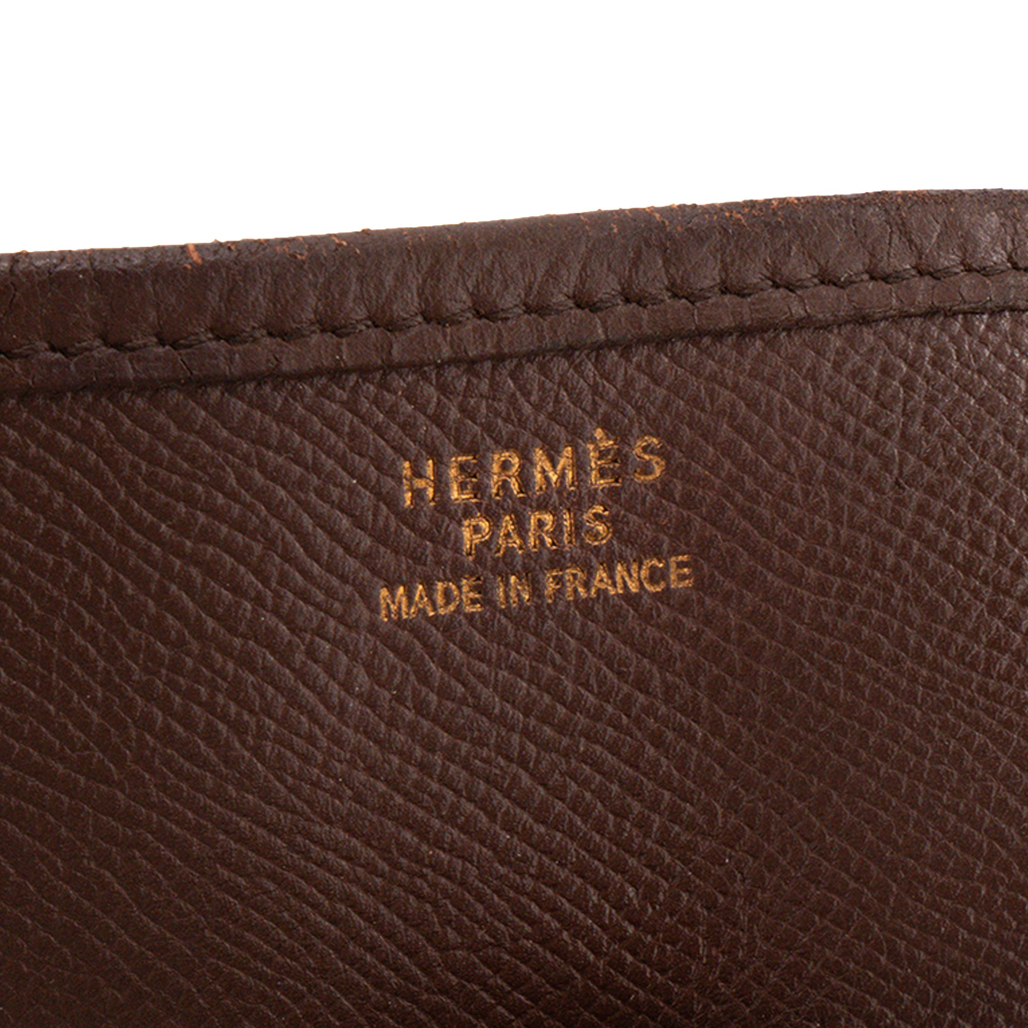 HERMÈS - Sac à épaule Evelyne GM Hermès en cuir Epsom marron vintage