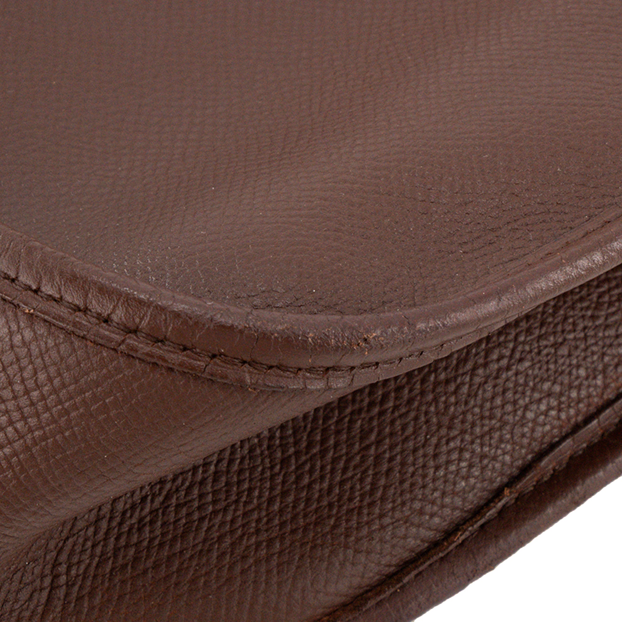 HERMÈS - Sac à épaule Evelyne GM Hermès en cuir Epsom marron vintage