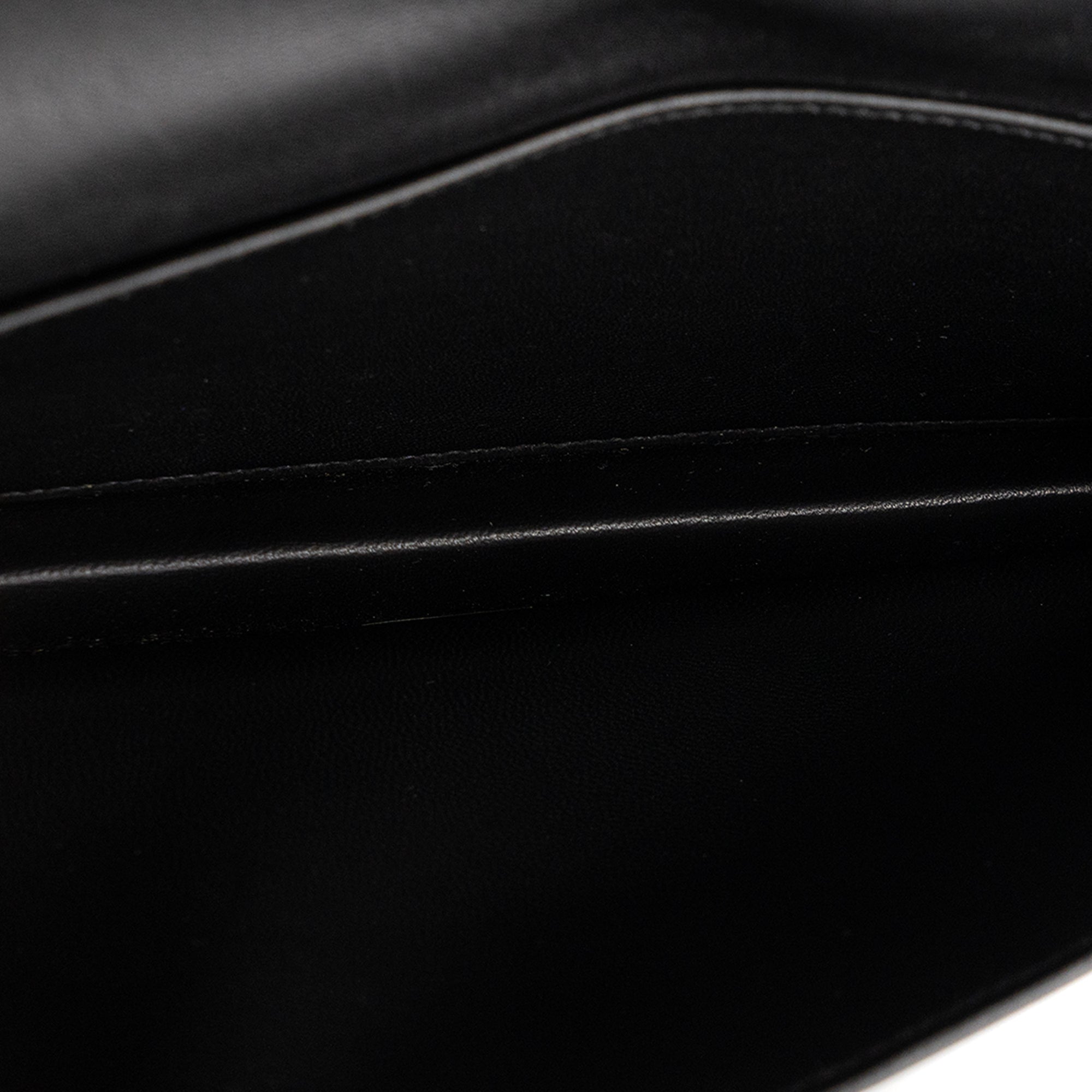 HERMÈS - Sac à épaule Piano Duo Hermès en cuir box noir