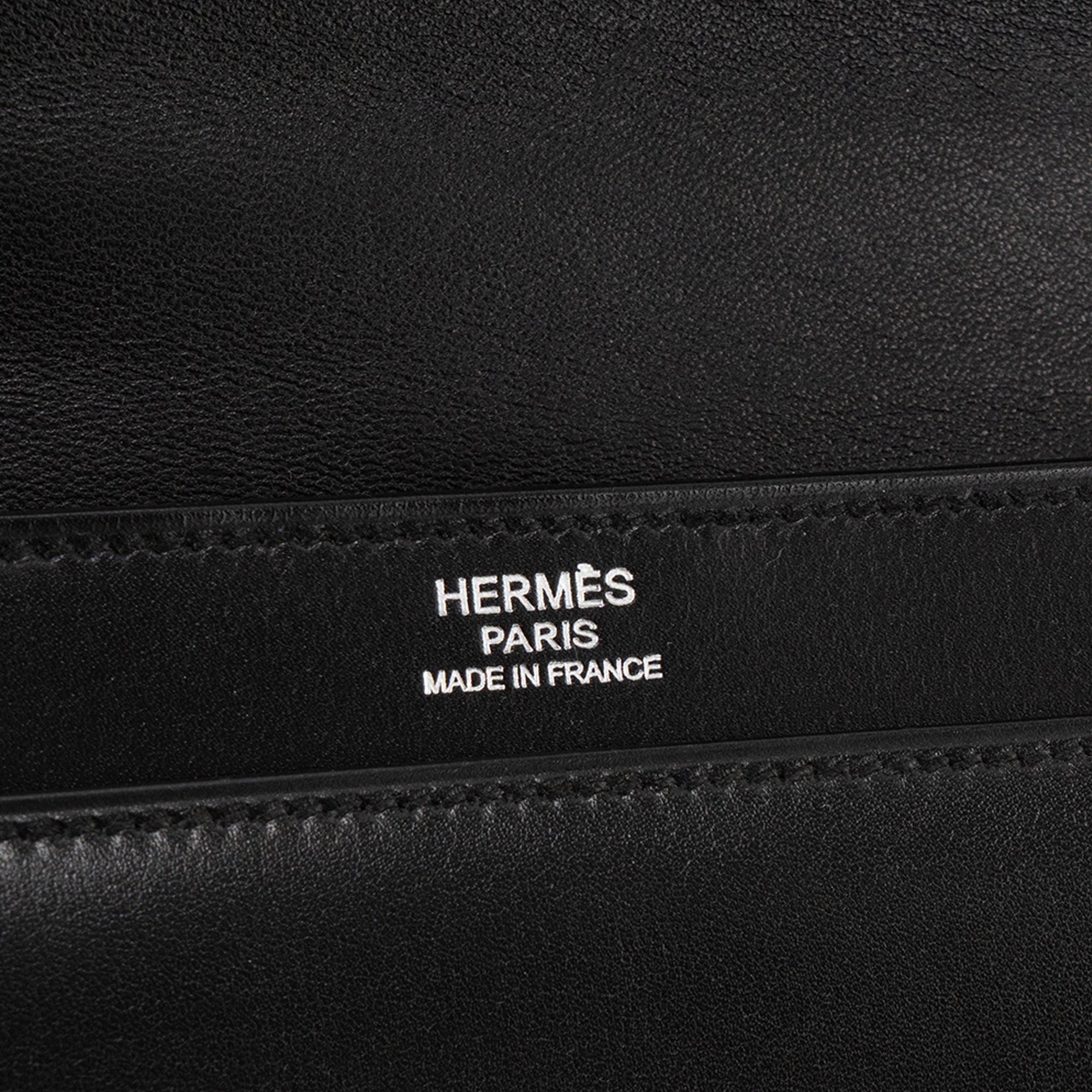 HERMÈS - Sac à épaule Piano Duo Hermès en cuir box noir
