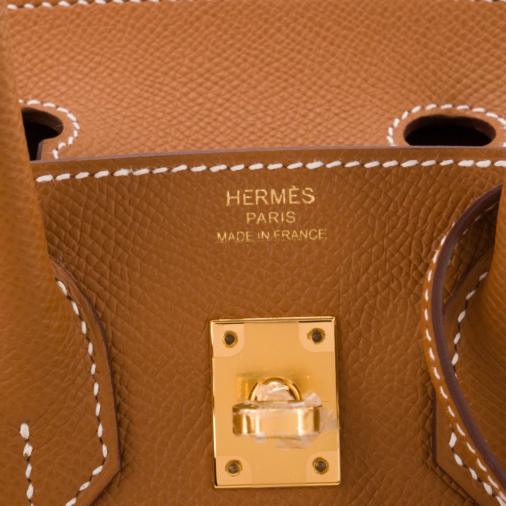 HERMÈS - Sac à main Birkin 25 Hermès en cuir epsom marron gold